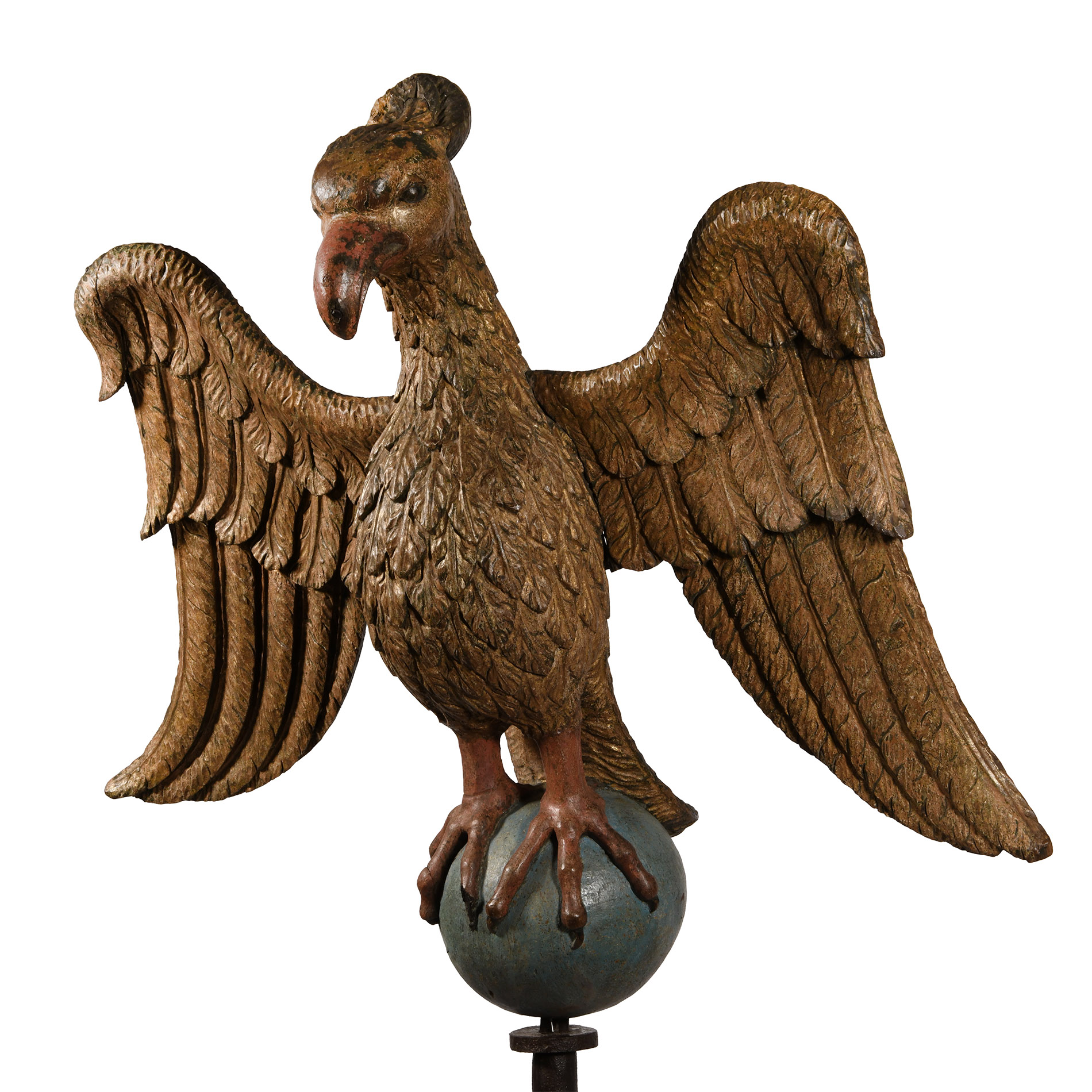 Large Late Medieval Wooden Spread Eagle Lectern Figure