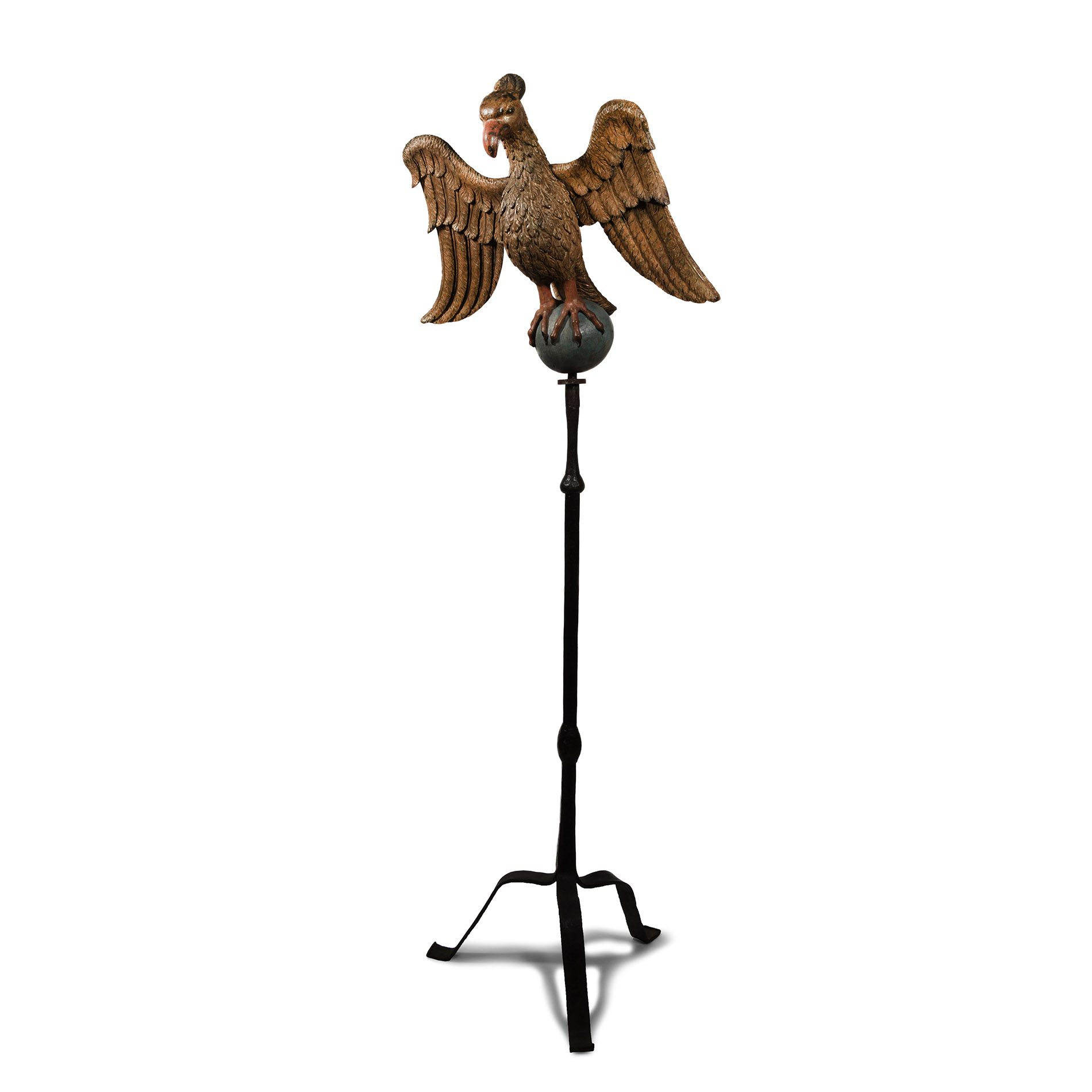 Large Late Medieval Wooden Spread Eagle Lectern Figure