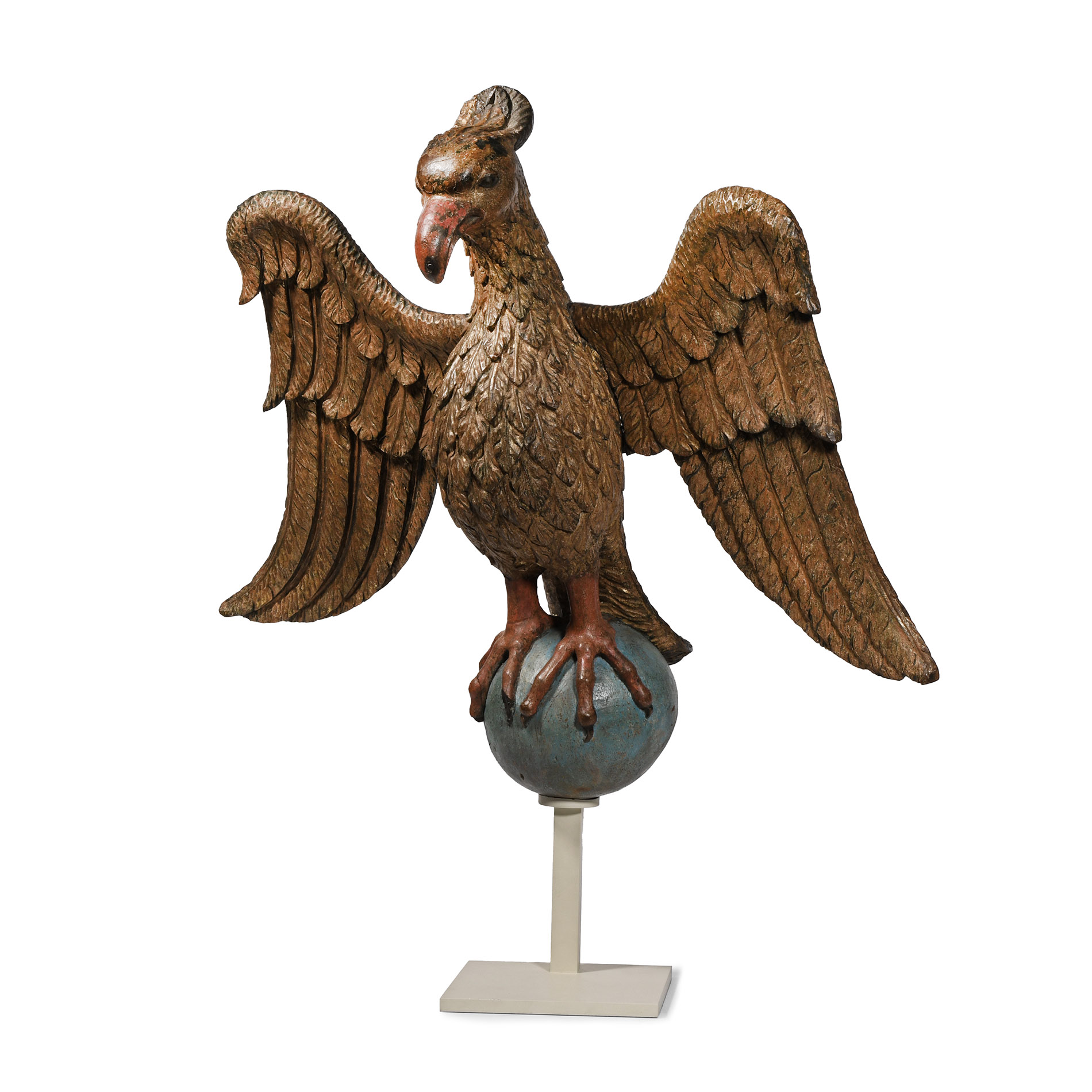 Large Late Medieval Wooden Spread Eagle Lectern Figure