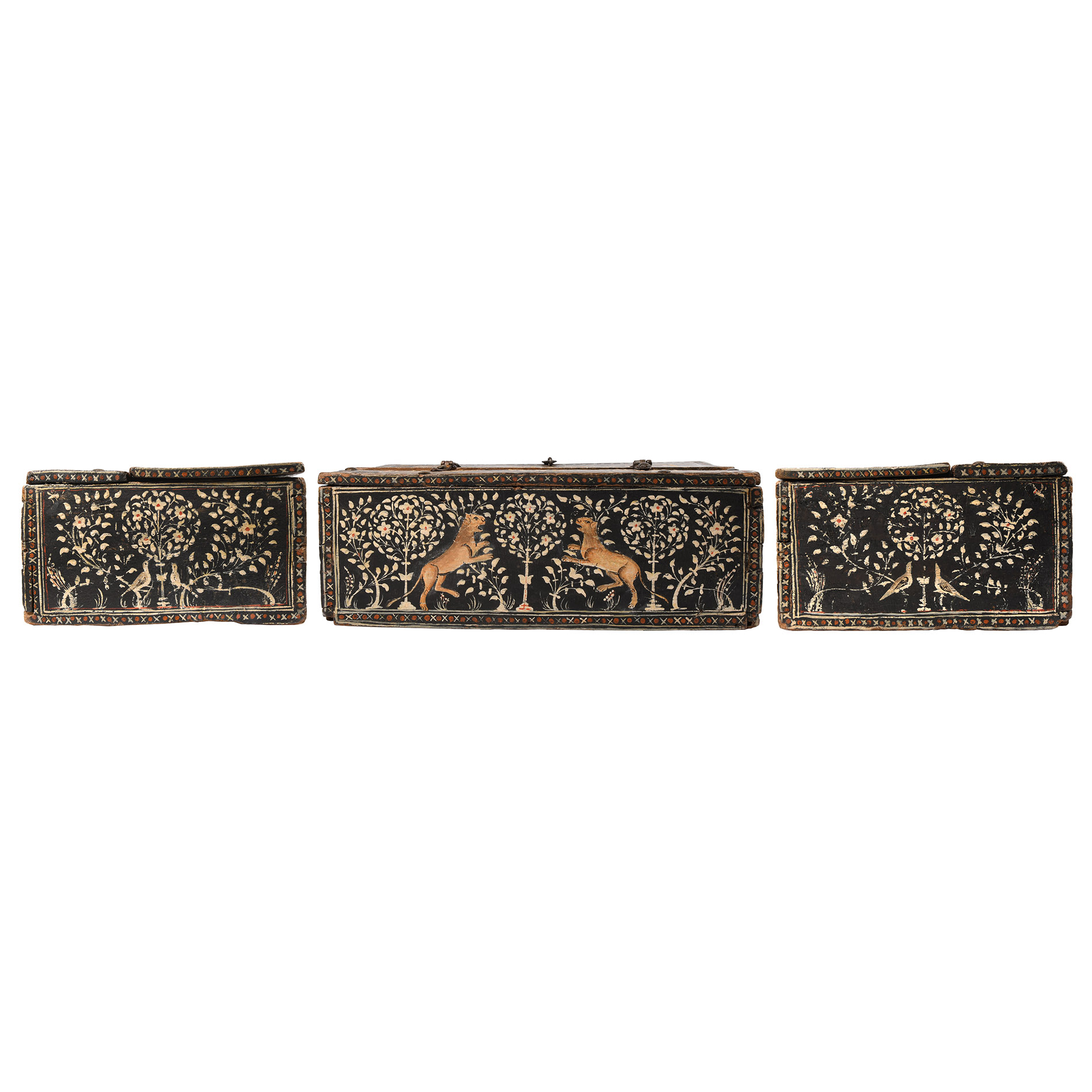 Indo-Portuguese Painted Wooden Box