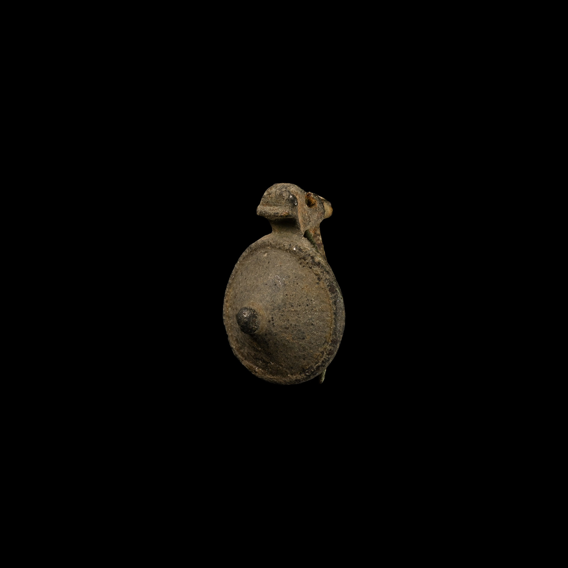 Roman Miniature Bronze Turretted Brooch