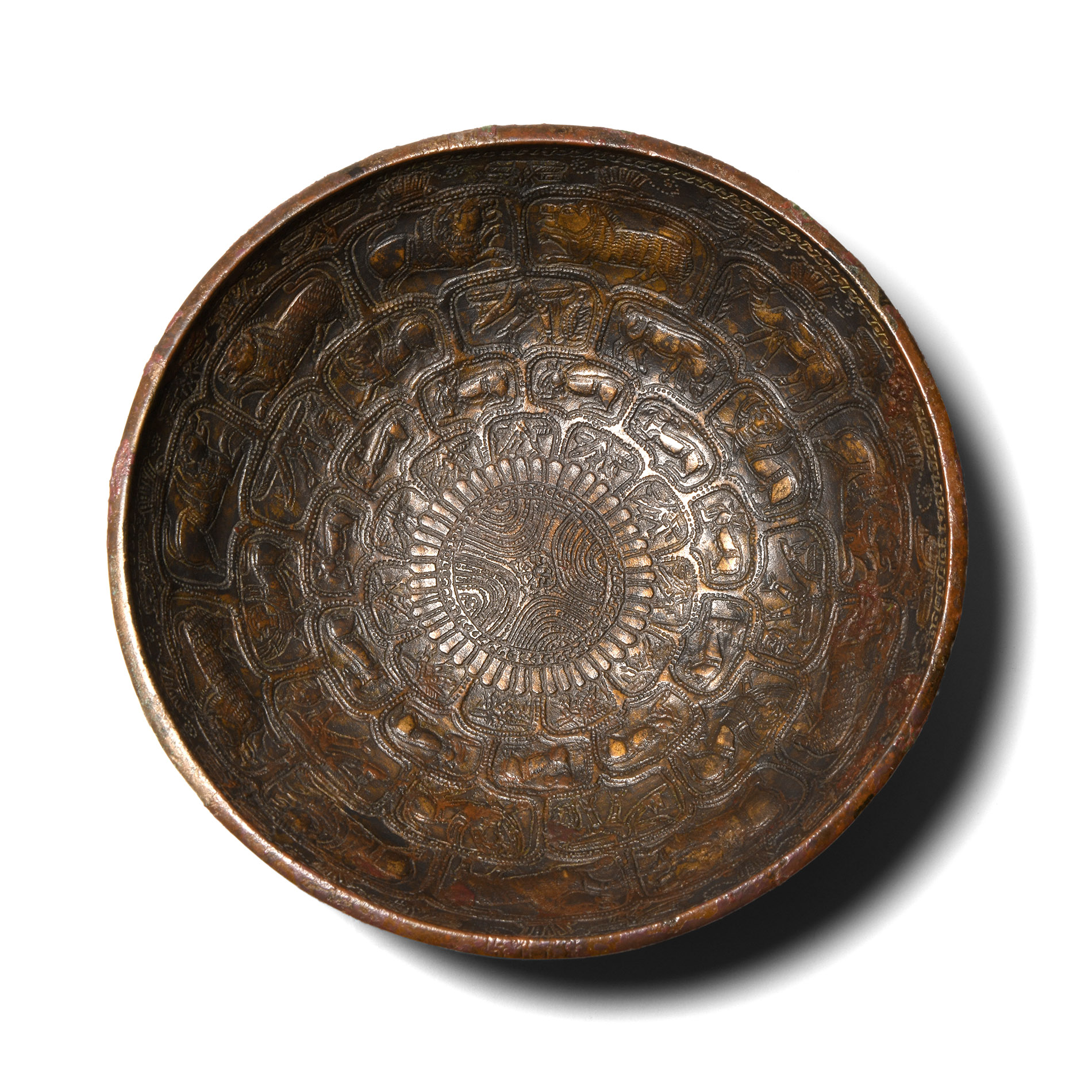 South Arabian Bronze Bowl with Mythical Animals
