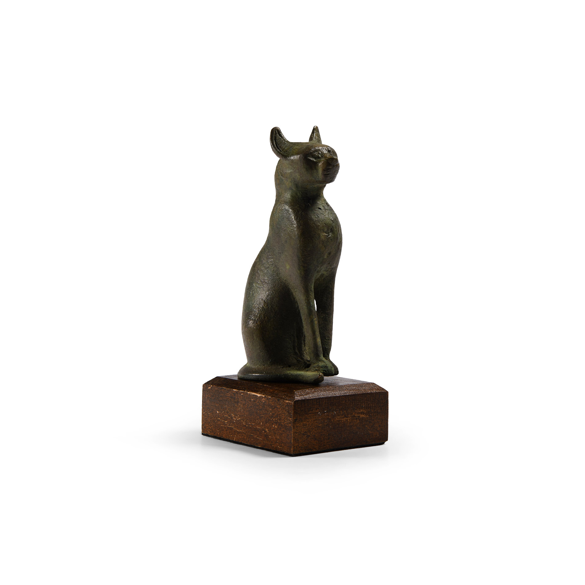 Egyptian Style Bronze Seated Cat