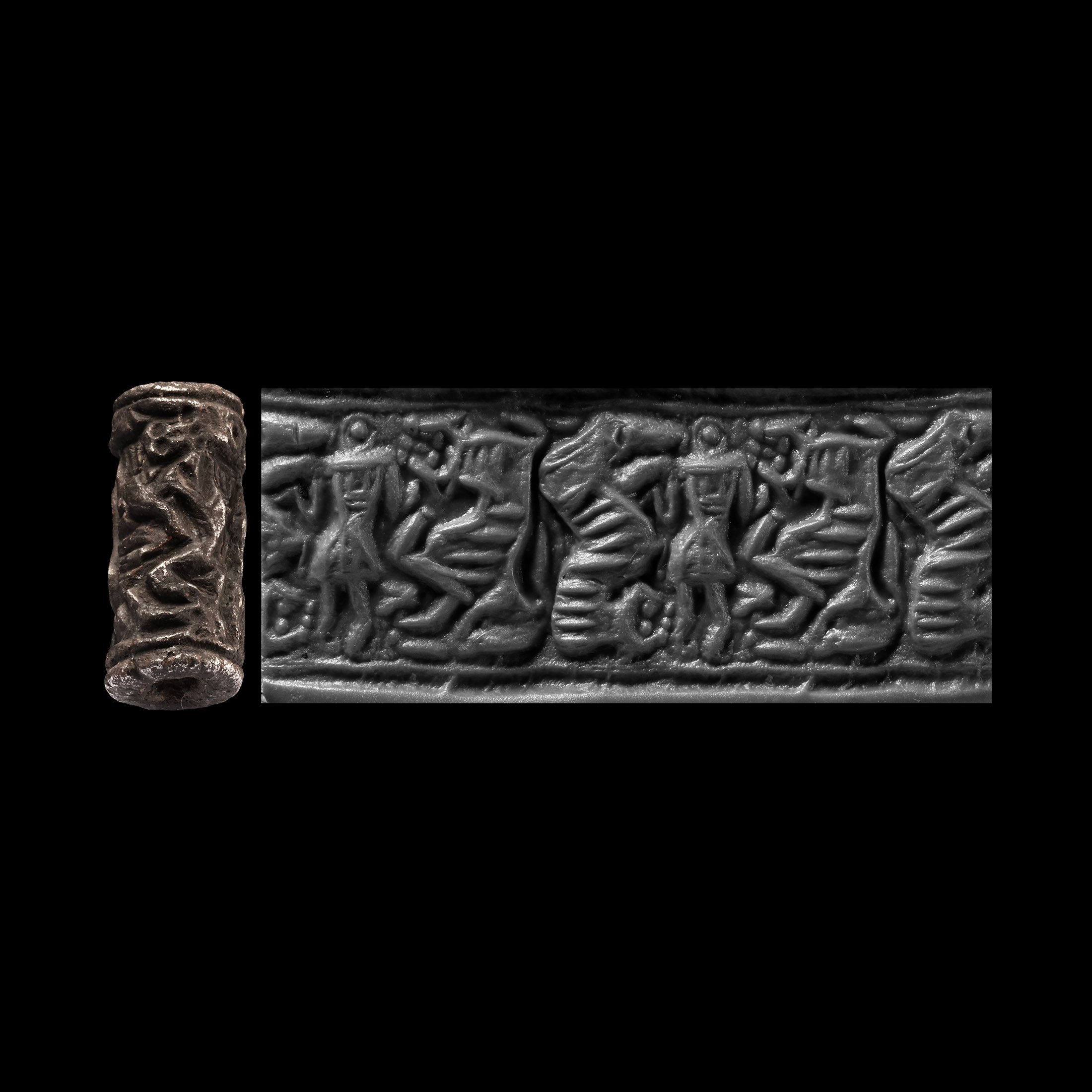 Western Asiatic Silver Cylinder Seal