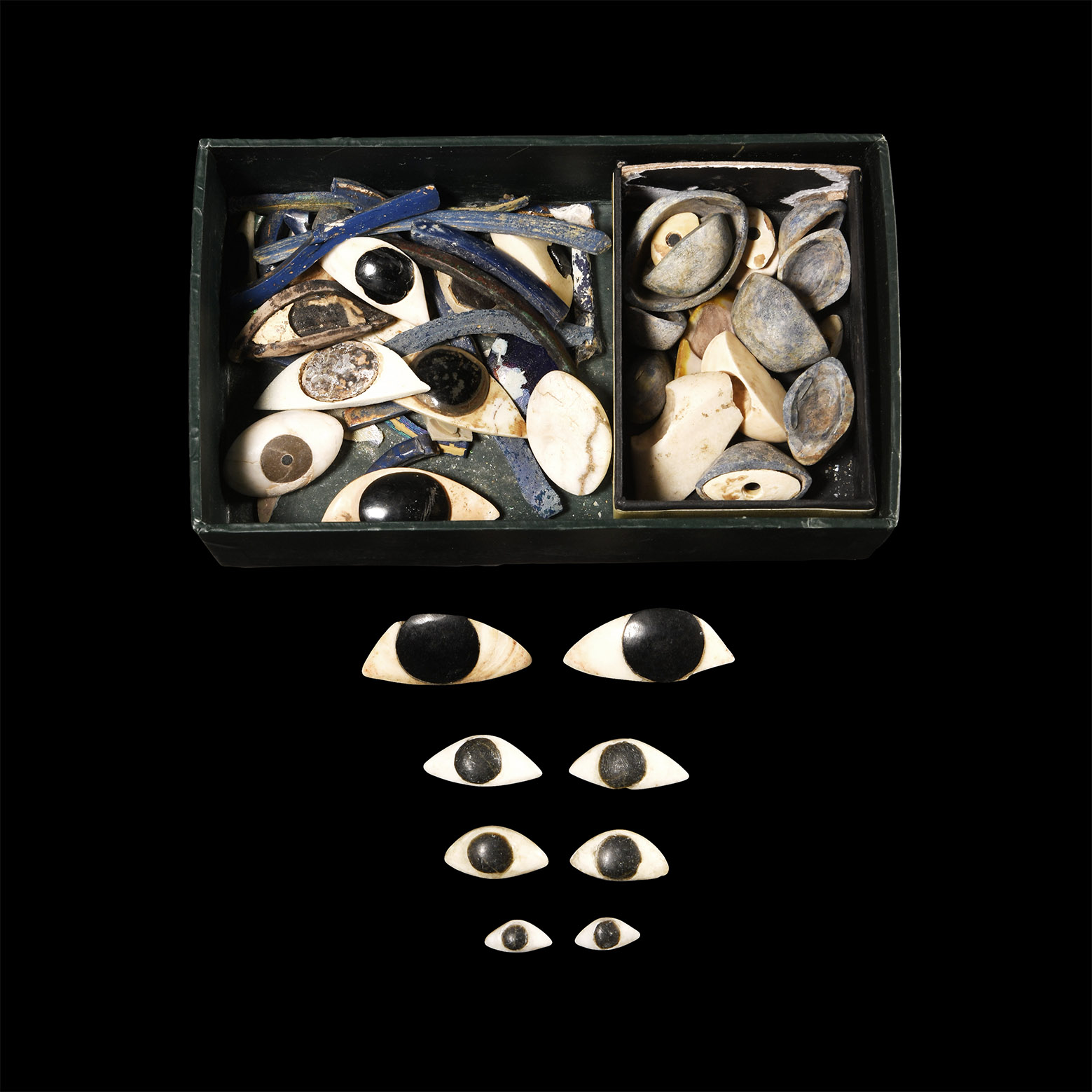 Egyptian Glass Fragment and Eye Collection