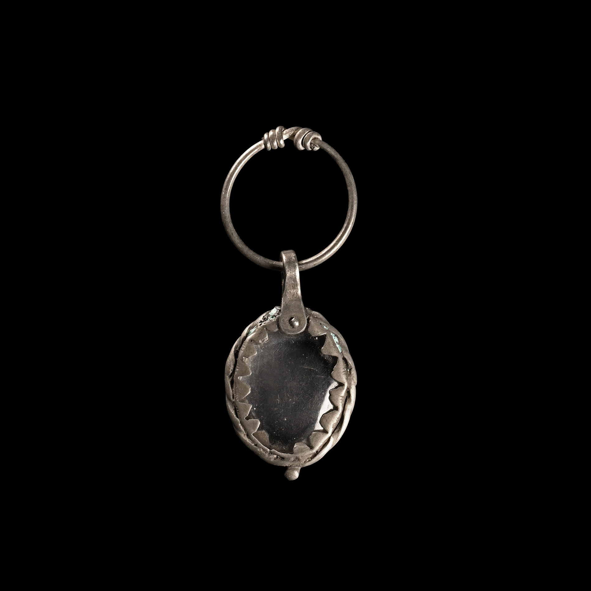 Viking Age Silver Pendant with Crystal Magnifier
