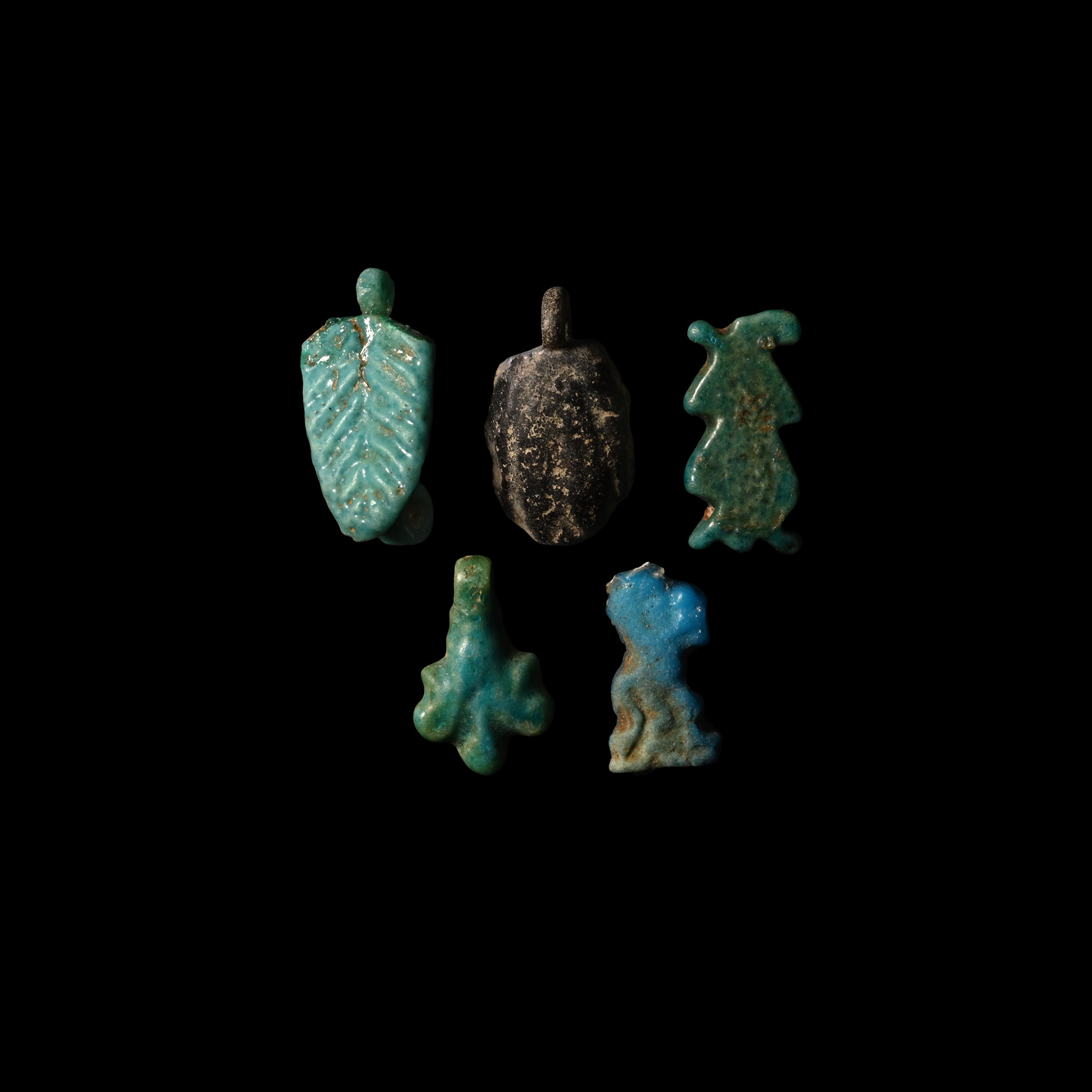 Egyptian Faience Amulet Group