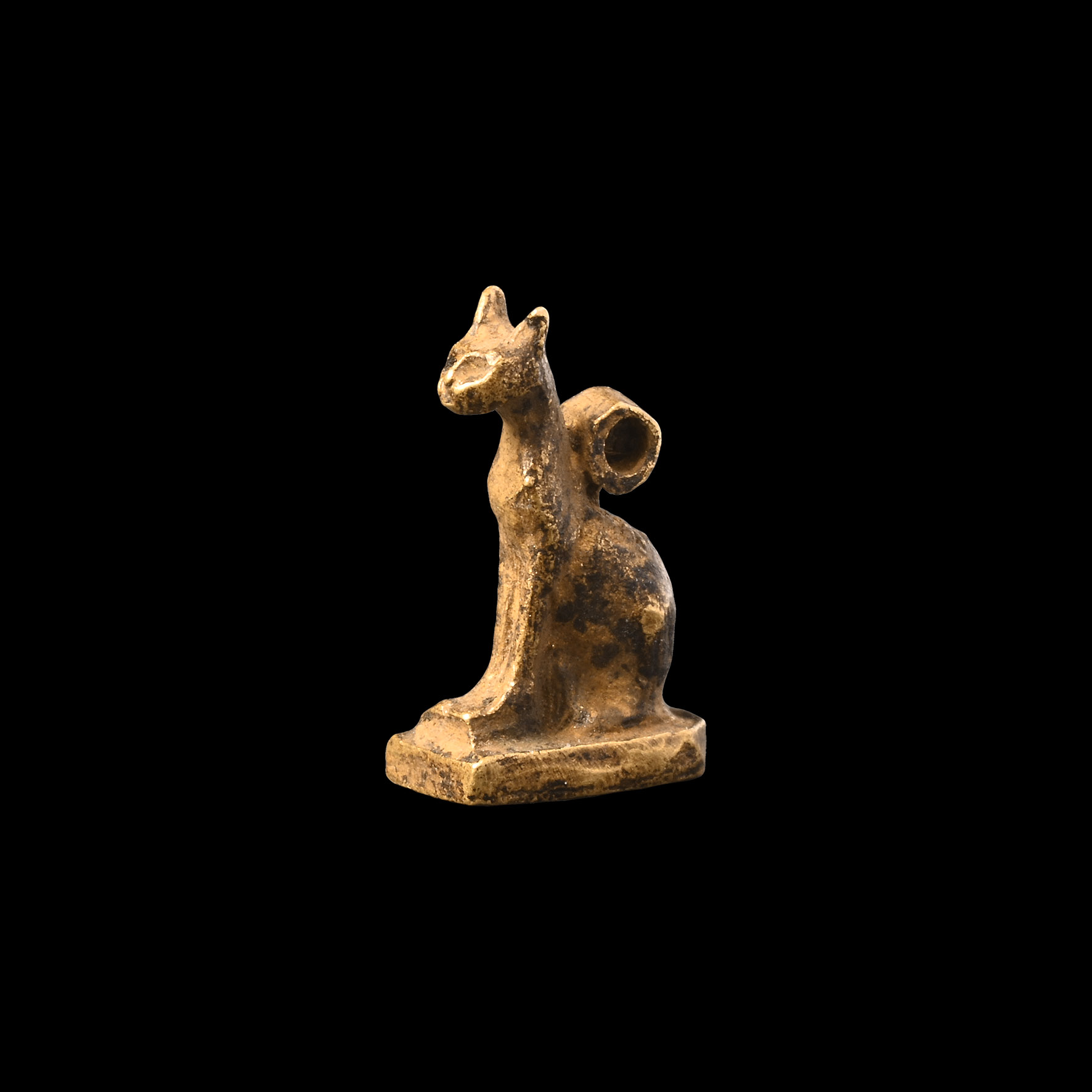 Egyptian Gold Cat Amulet of the God Bastet