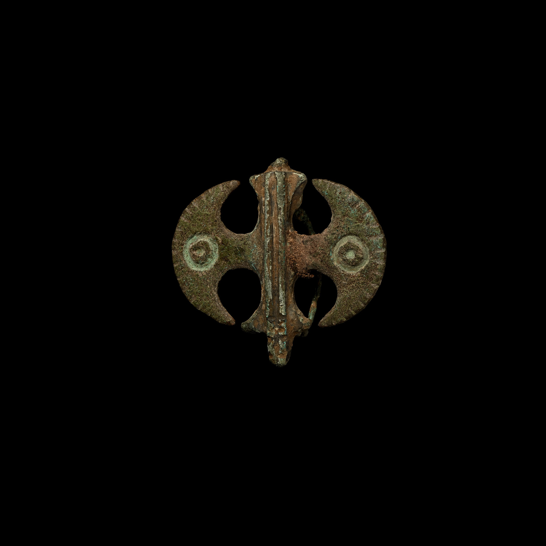 Roman Bronze Axe Brooch