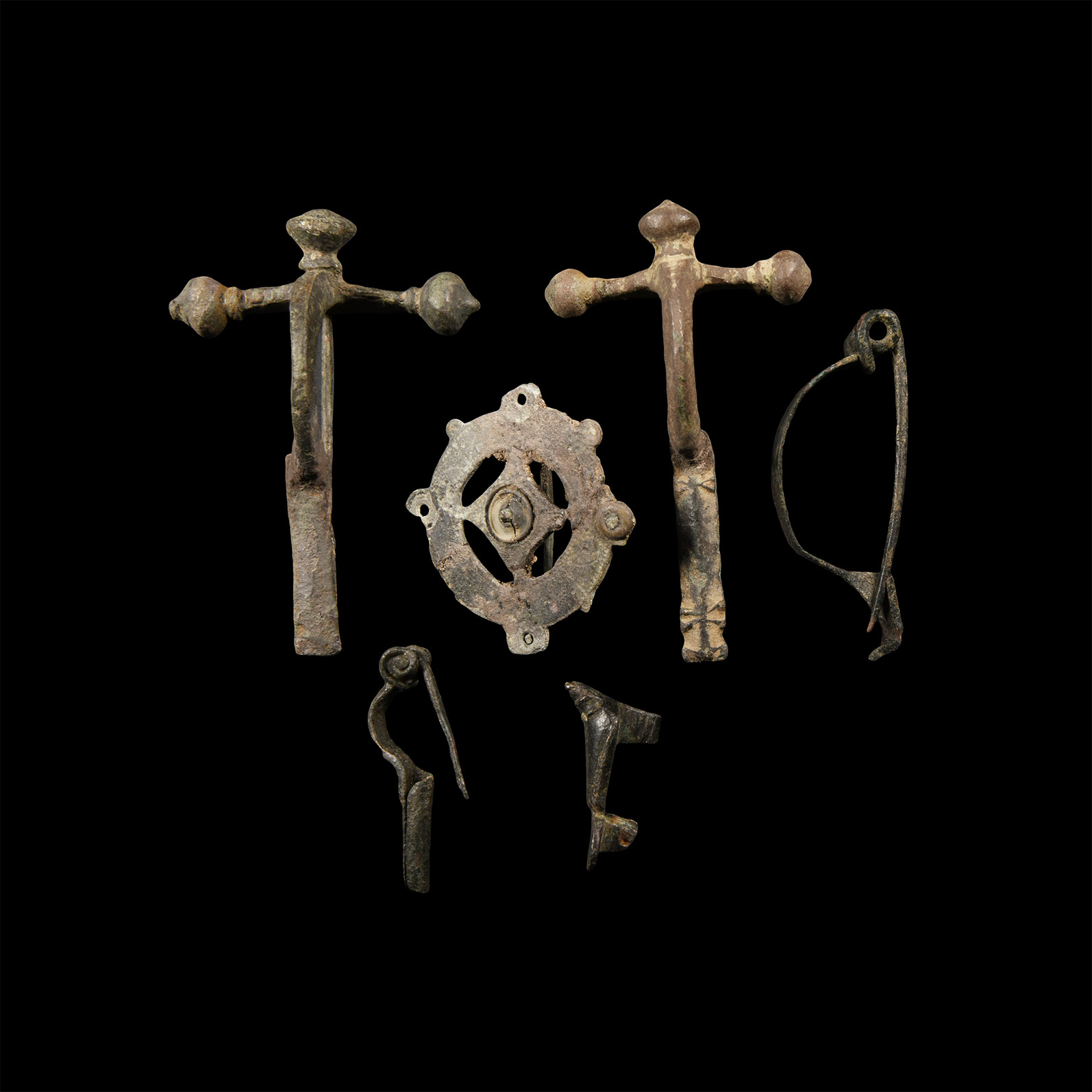 Roman And Other Bronze Brooch Group