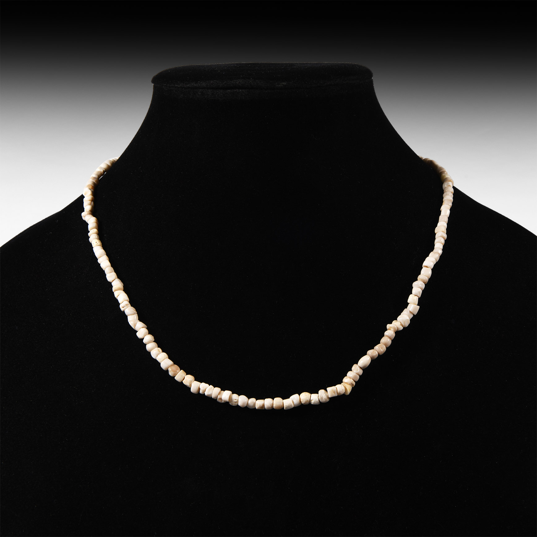 Western Asiatic Cream Stone Bead Necklace
