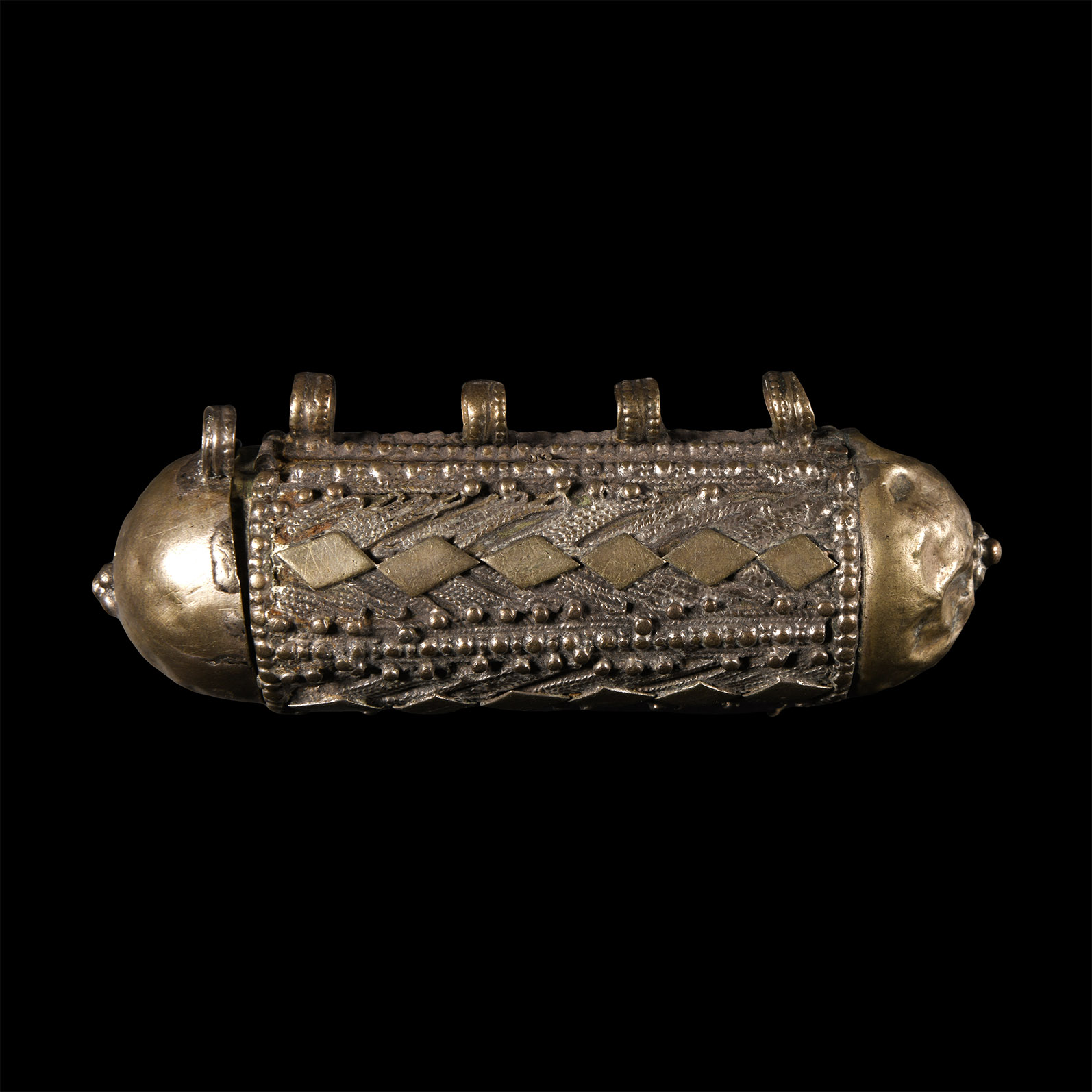 Judaic or Arabic Hirzbaase Silver Amulet Case