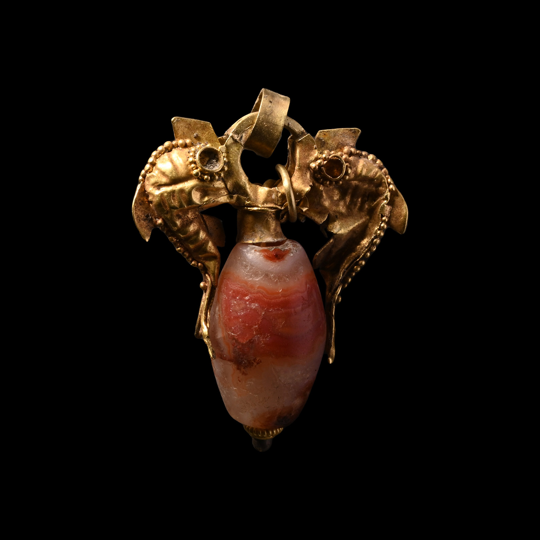 Large Greek Gold Dolphin Pendant