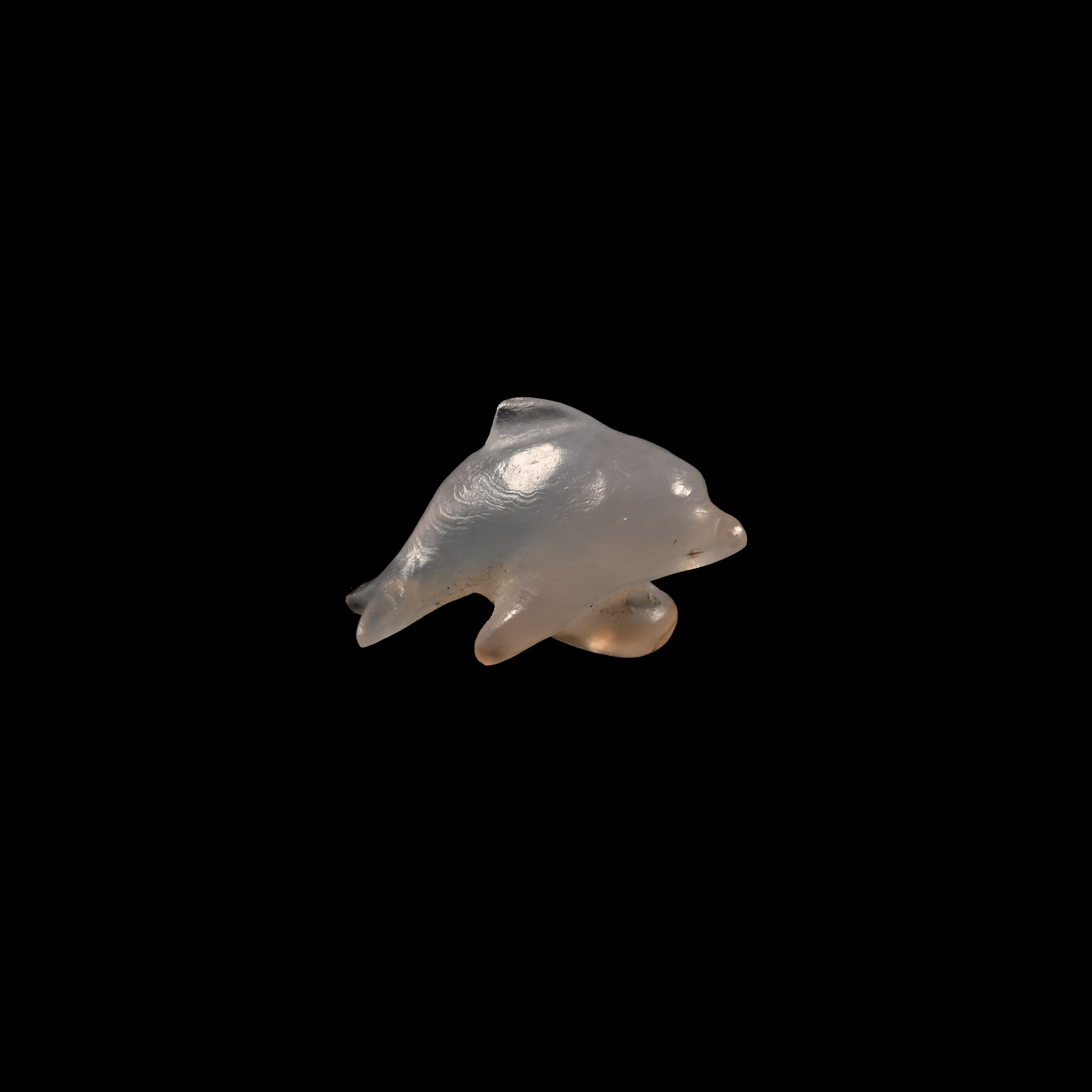Greek Chalcedony Dolphin Pendant