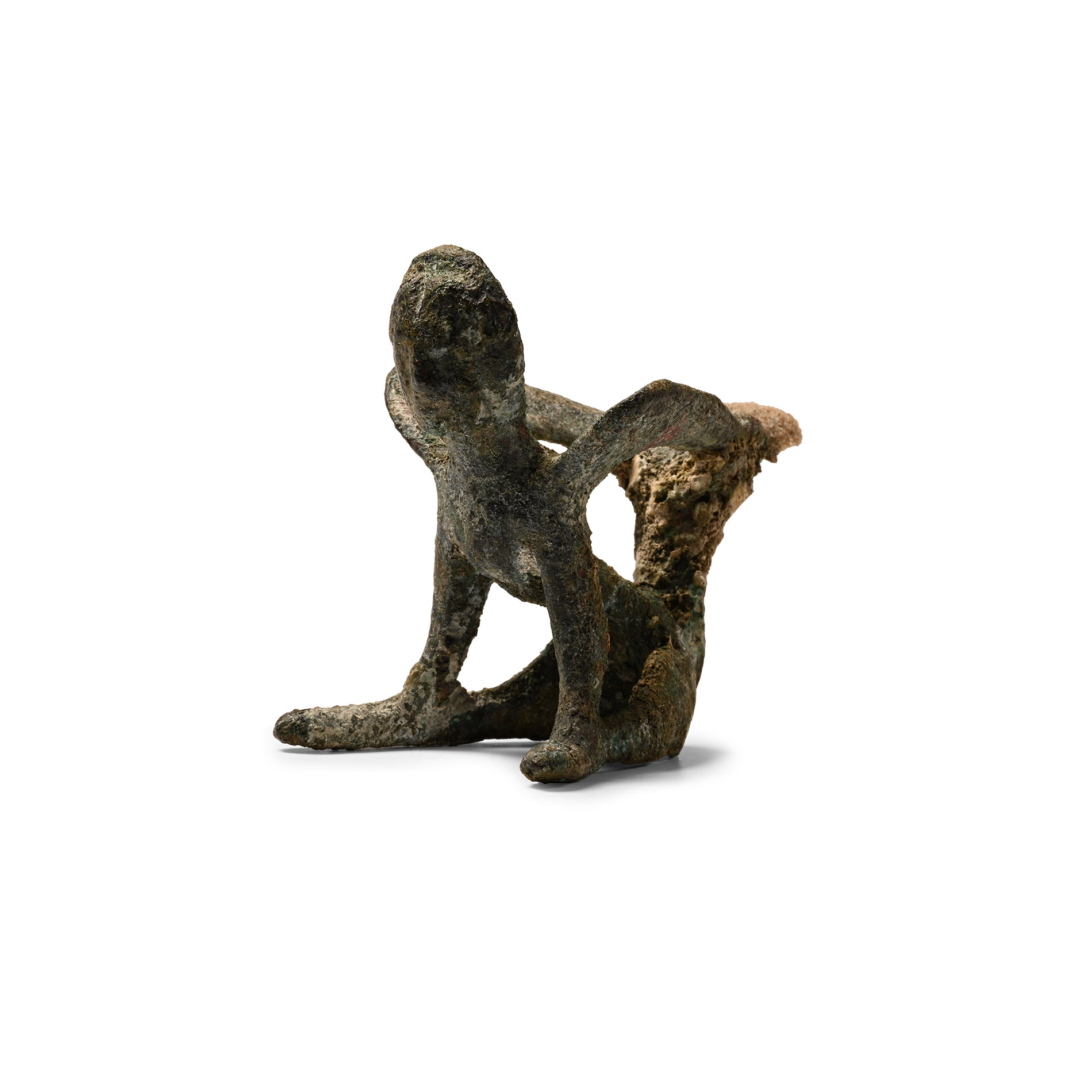 Greek Bronze Human-Headed Sphinx