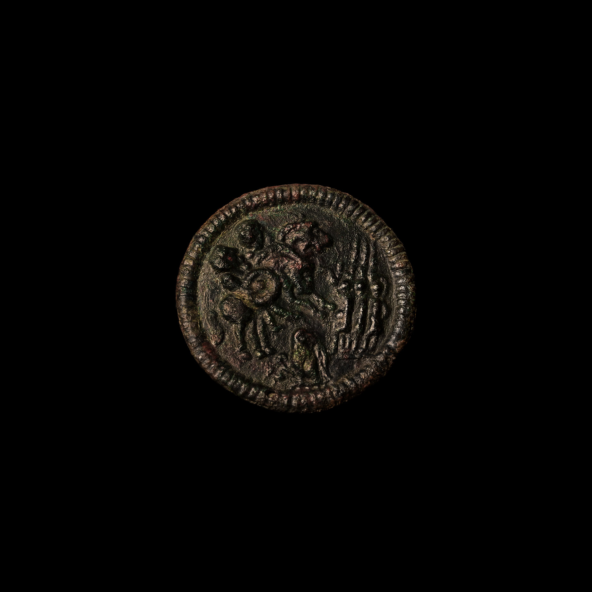 Romano-British Bronze Adlocutio Type Repousse Brooch