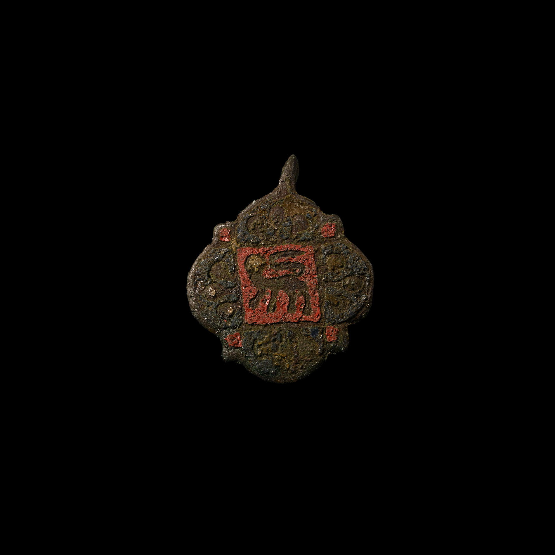 Medieval Bronze Knight's Heraldic Horse Harness Pendant with Royal Lion