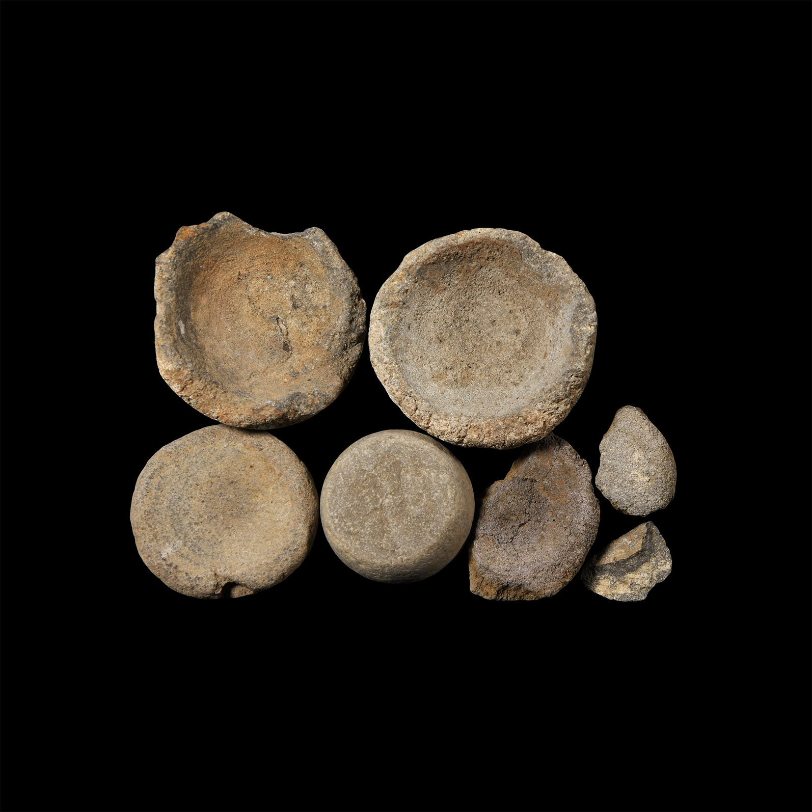 Tudor 'Thames' Bone and Ash Precious Metal Crucible Group