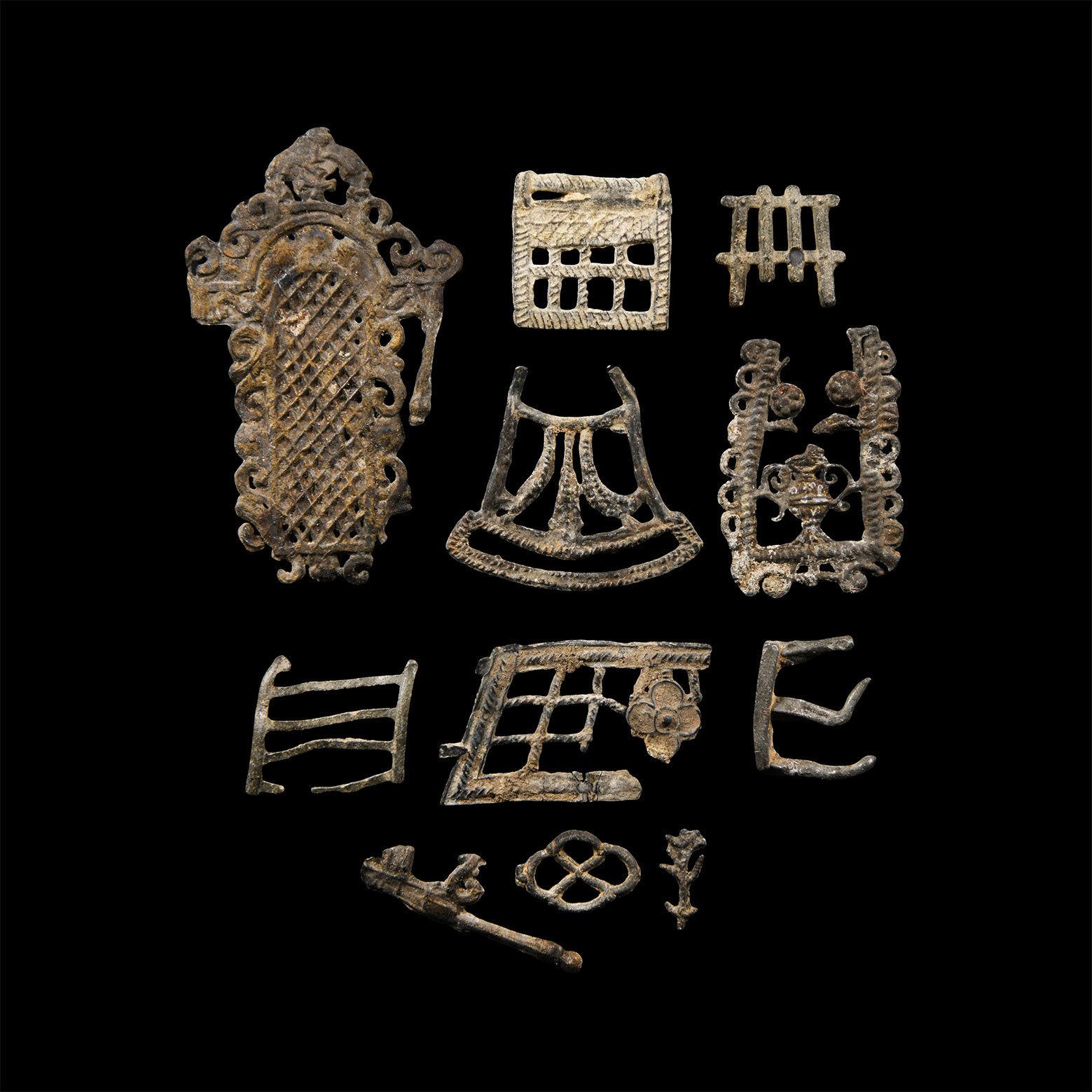 Medieval 'Thames' Pewter Toy Fragment Group