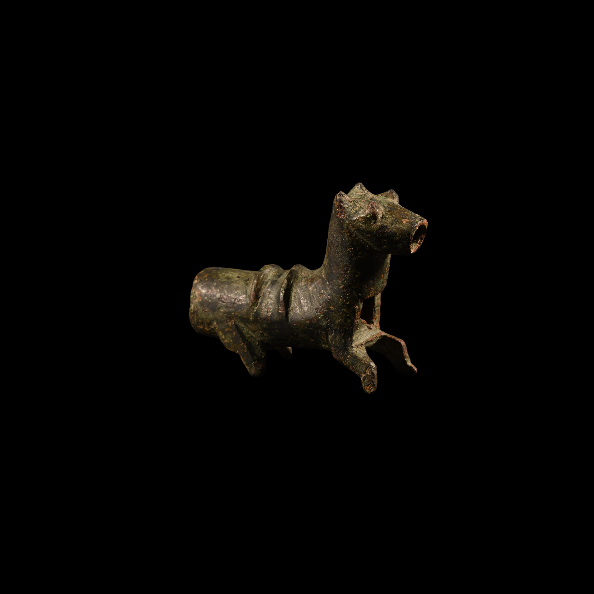 Medieval Bronze Horse Barrel Lock