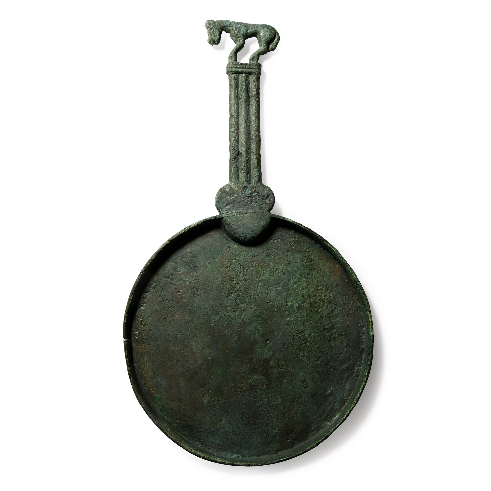 Scythian Bronze Mirror with Panther Handle