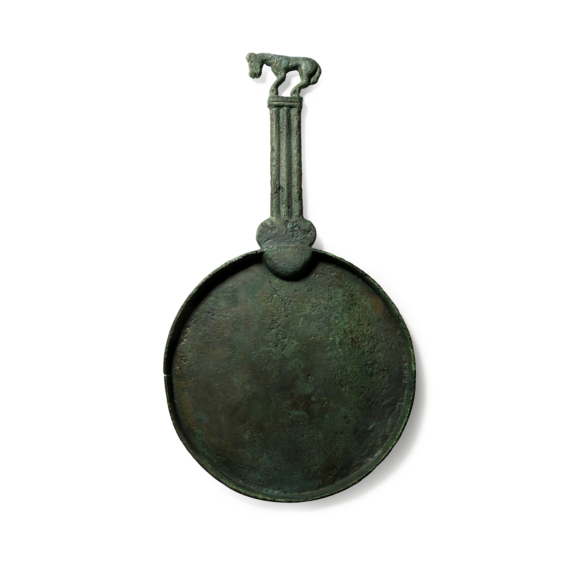 Scythian Bronze Mirror with Panther Handle