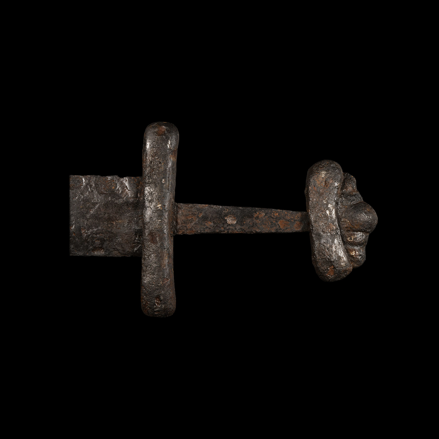 Viking Age Iron Sword with Five-Lobed Pommel