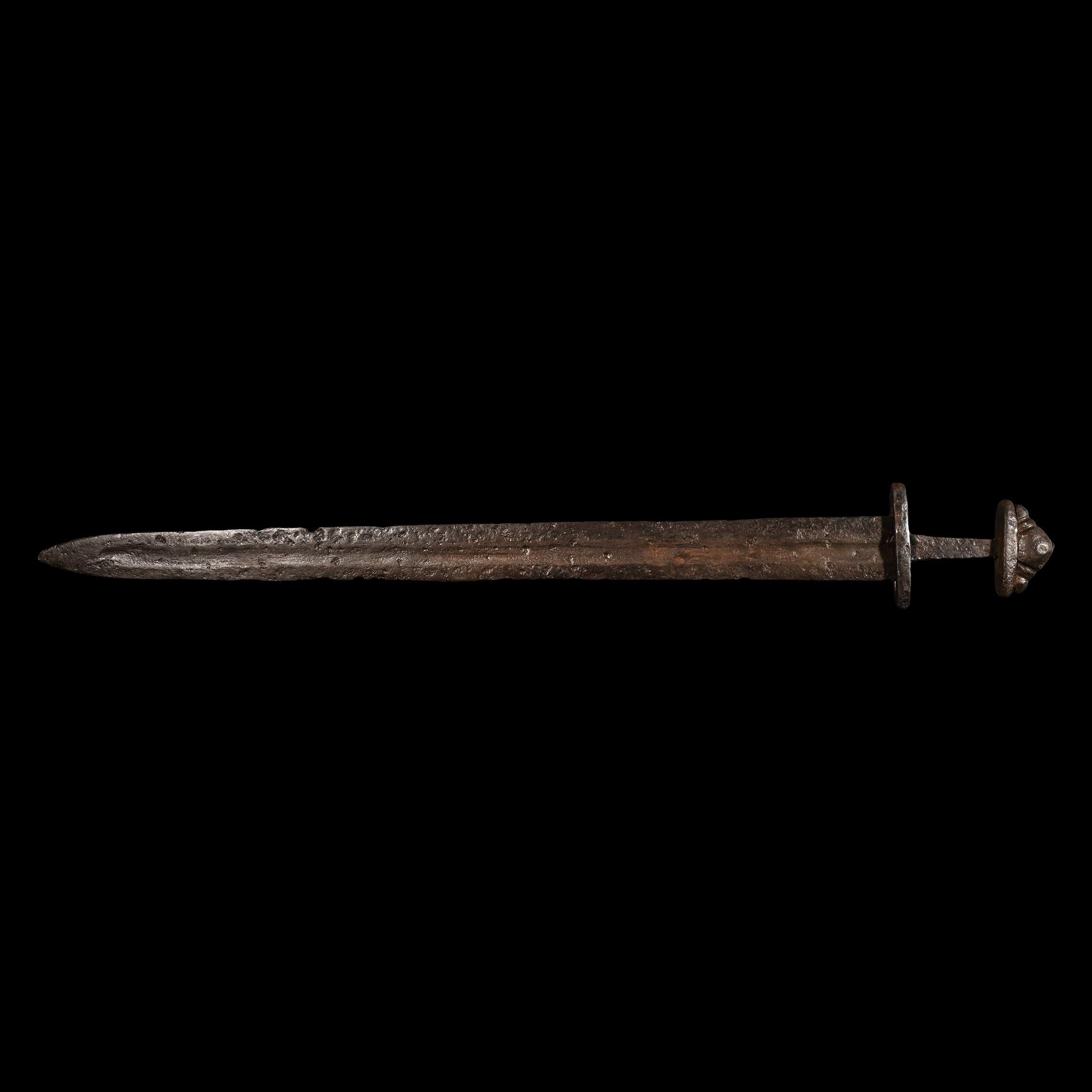 Viking Age Iron Sword with Five-Lobed Pommel