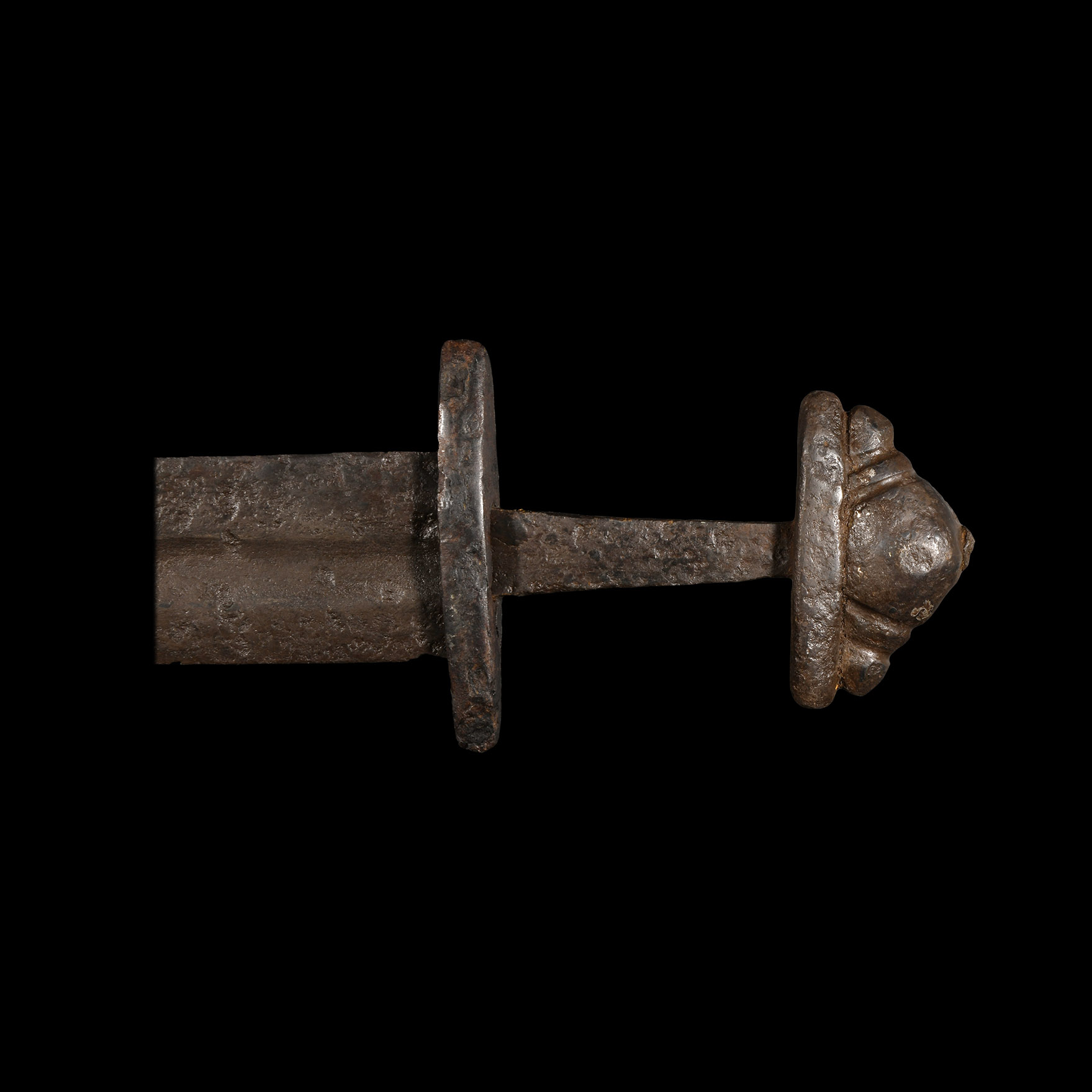 Viking Age Iron Sword with Five-Lobed Pommel