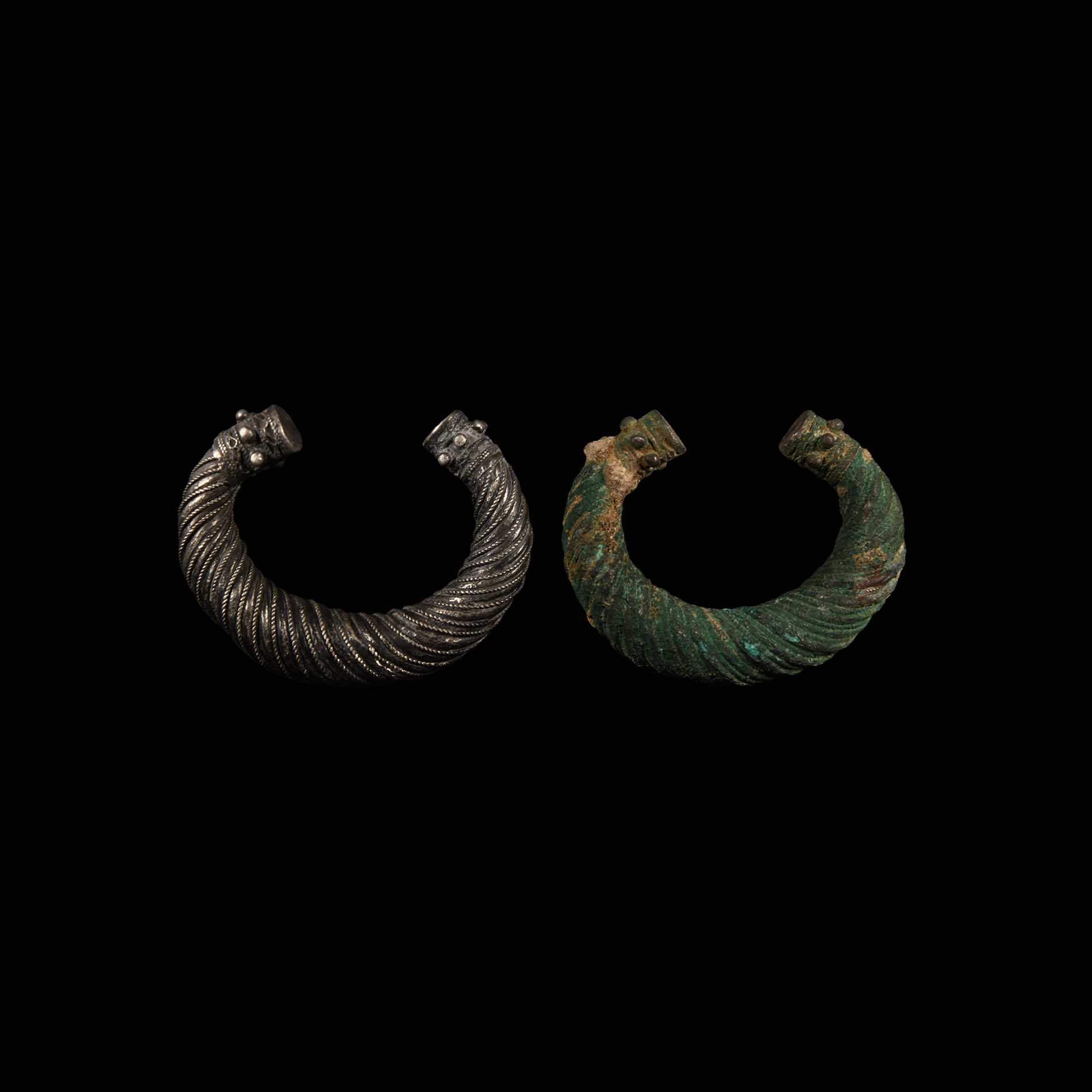 Western Asiatic Silver Bracelet Pair
