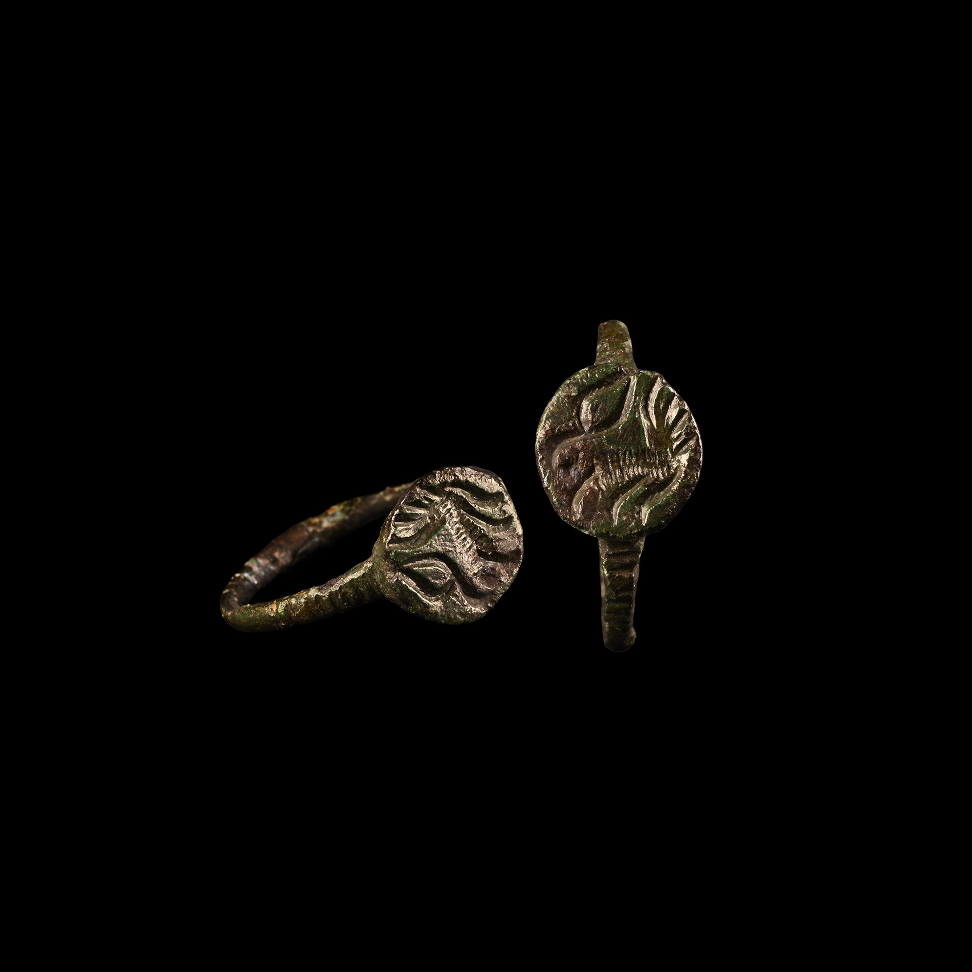 Roman Bronze Ring with Lion