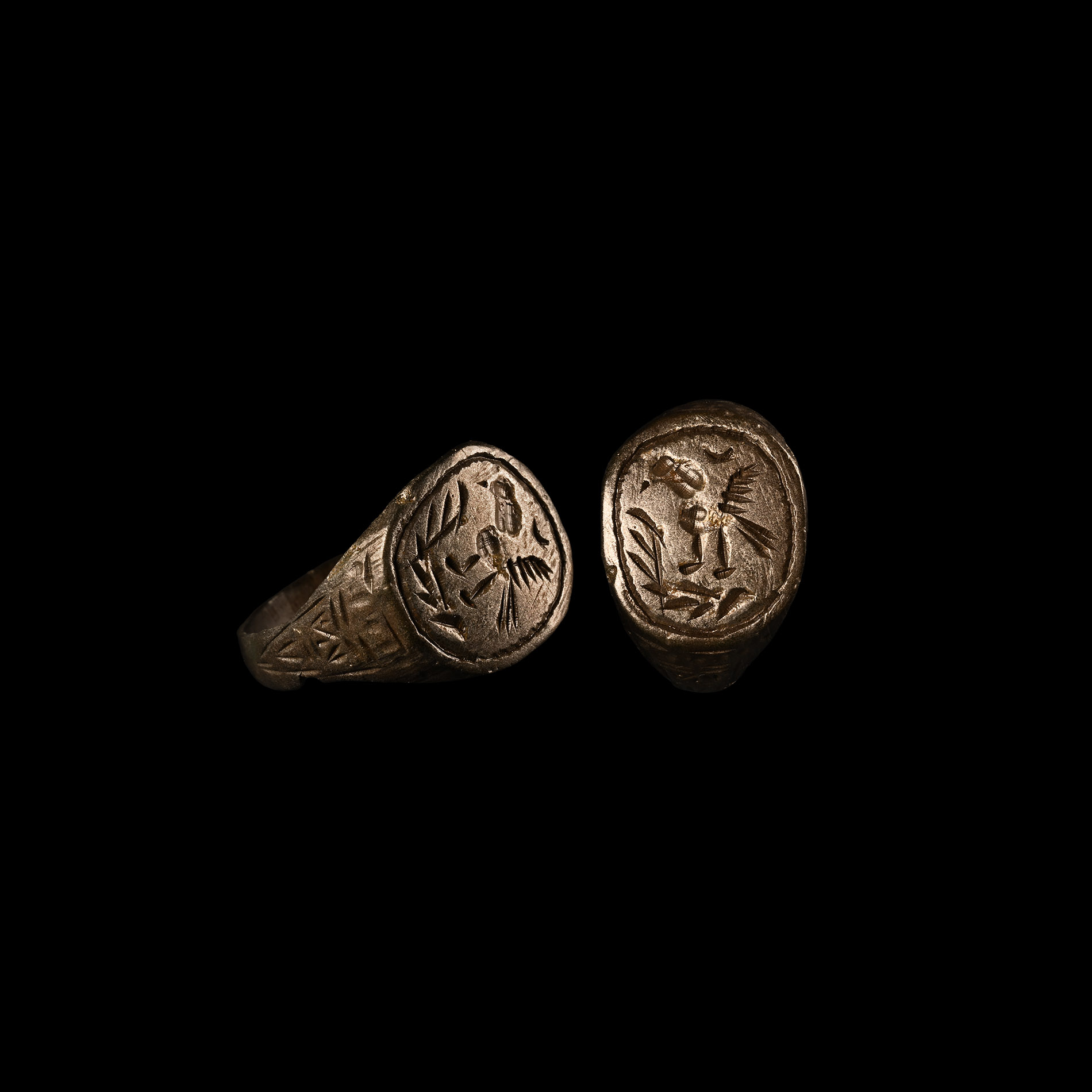 Tudor Period Bronze Ring with Bird