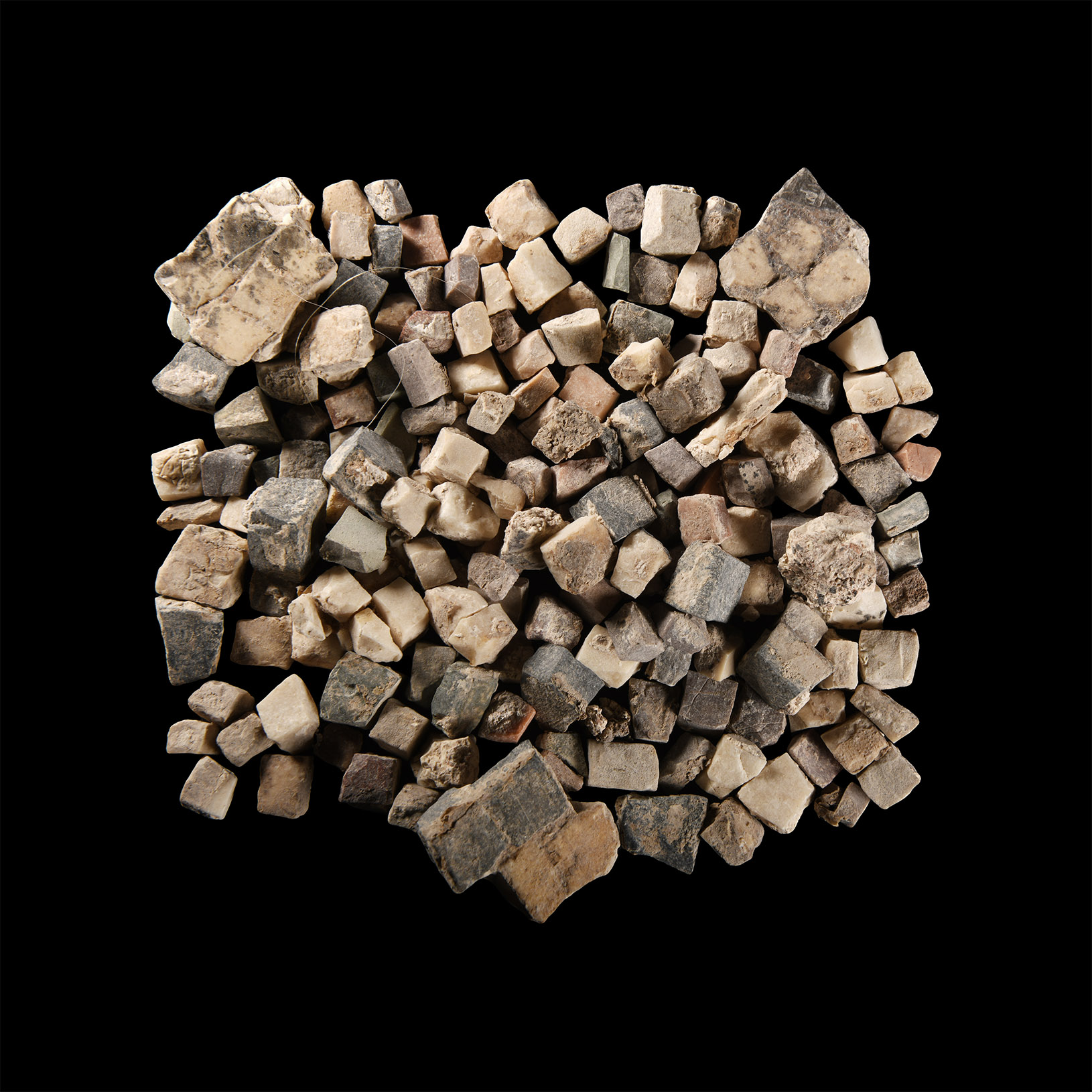 Roman Stone Mosaic Fragments and Tesserae