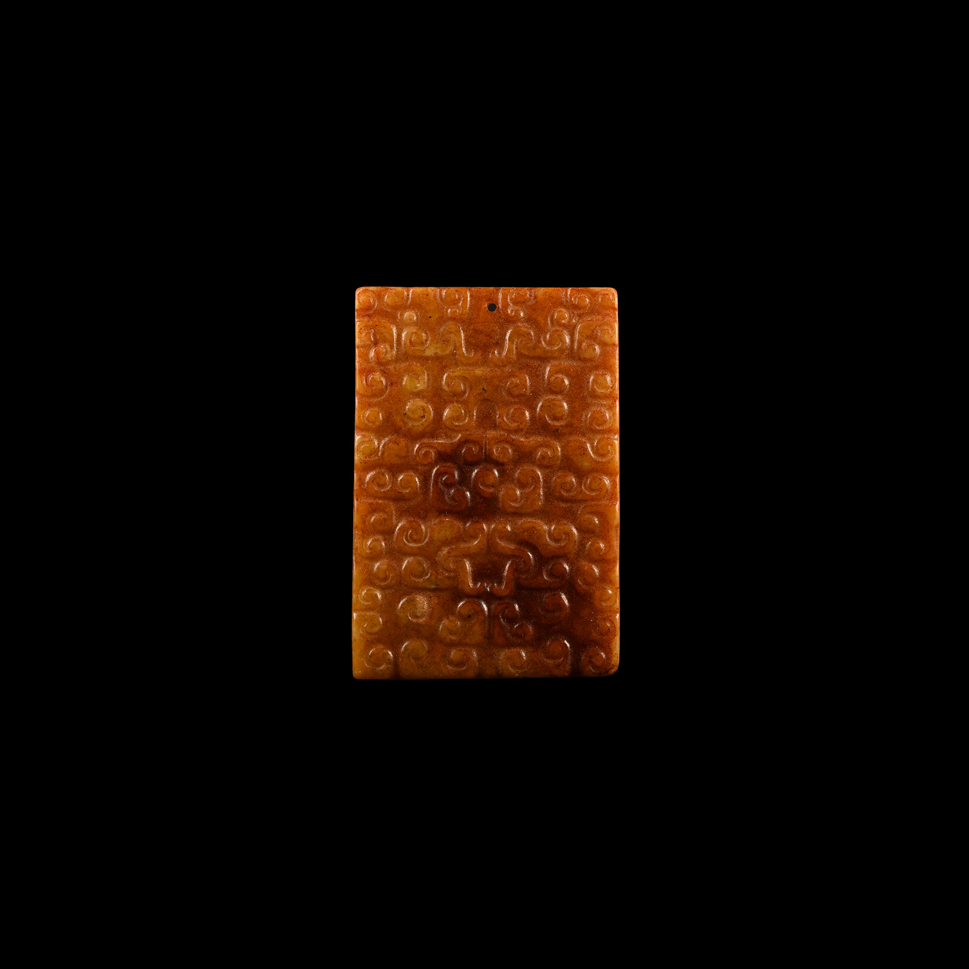 Chinese Glass Amuletic Plaque