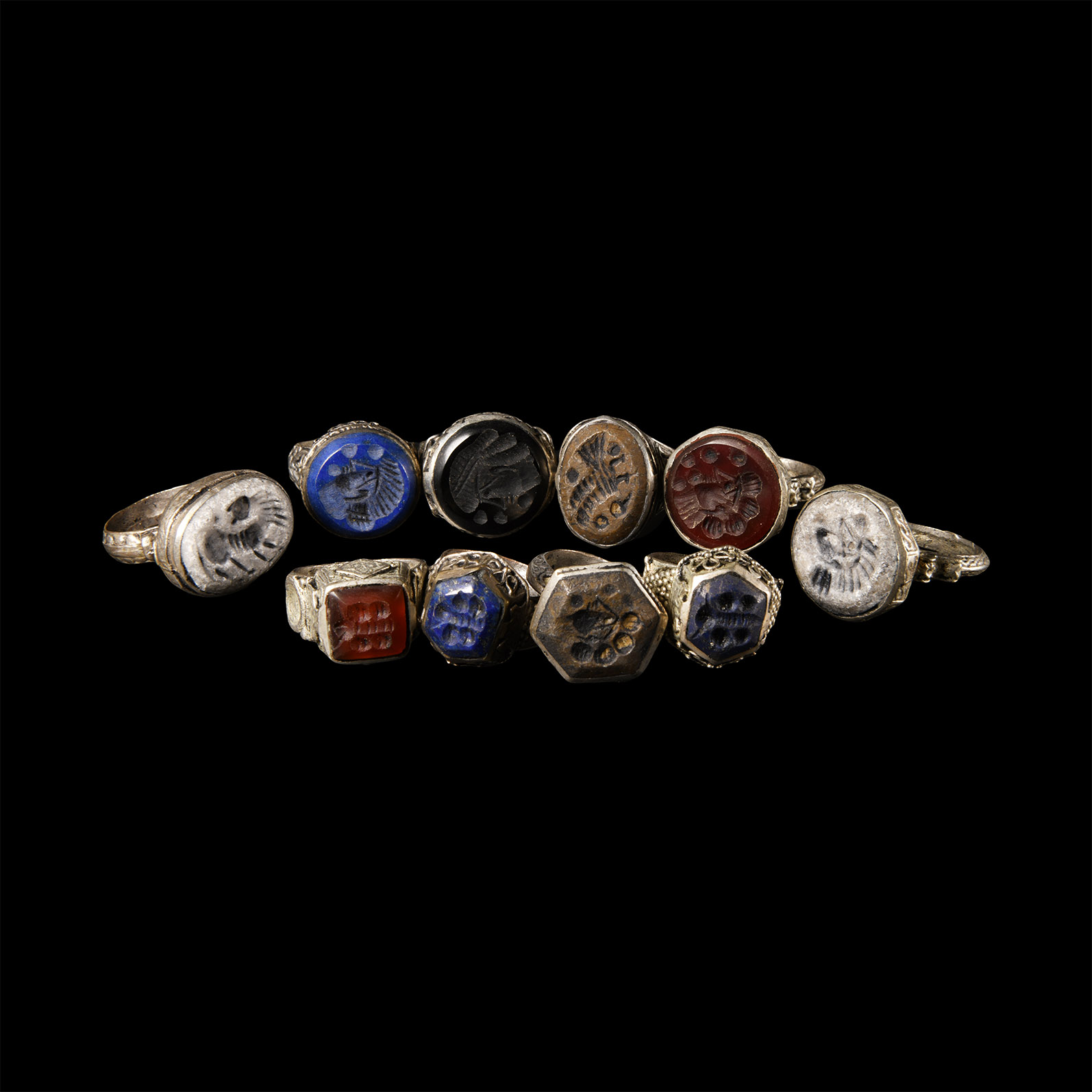 Bedouin Silver-Coloured Metal Ring Group