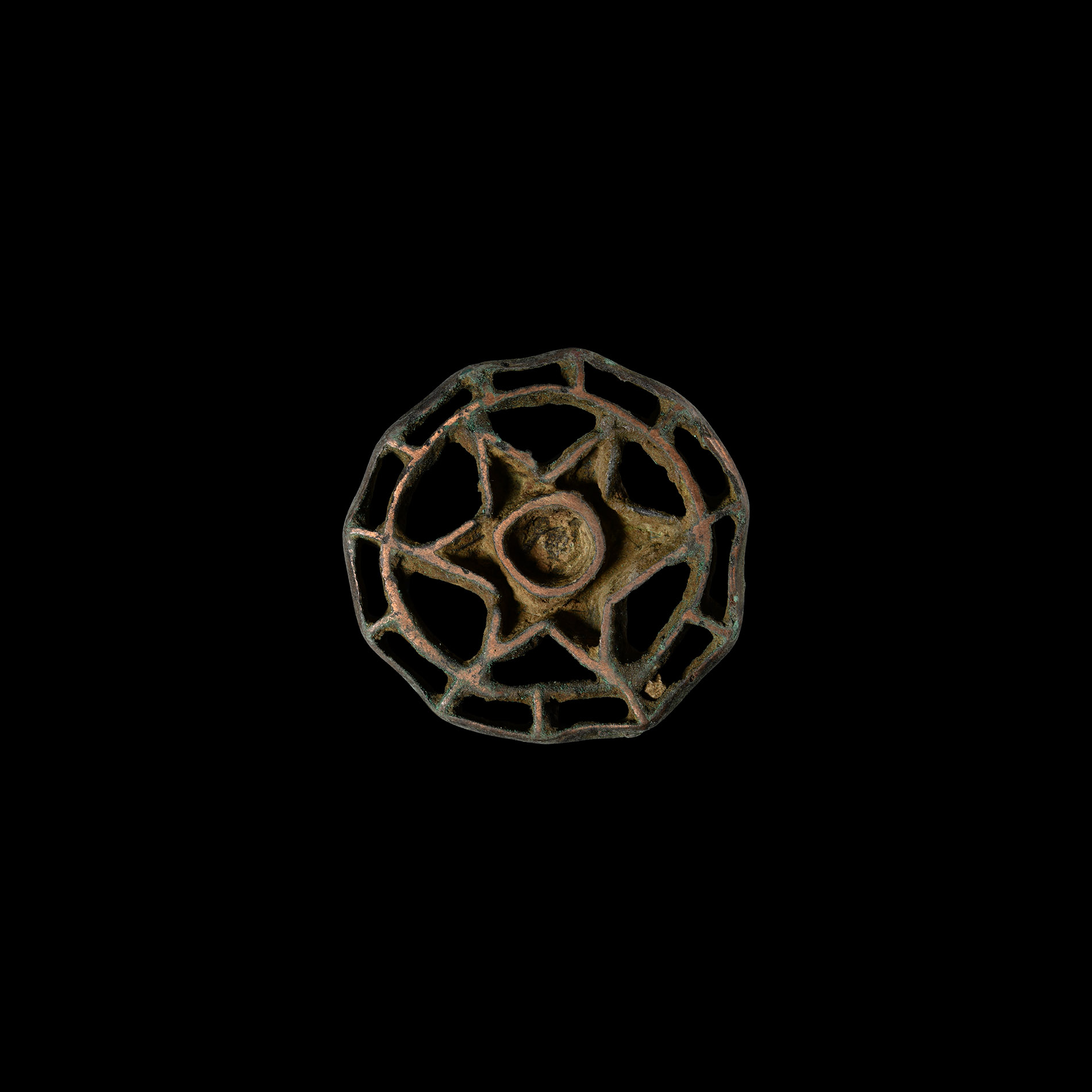Central Asian Bronze Compartmented Seal Matrix