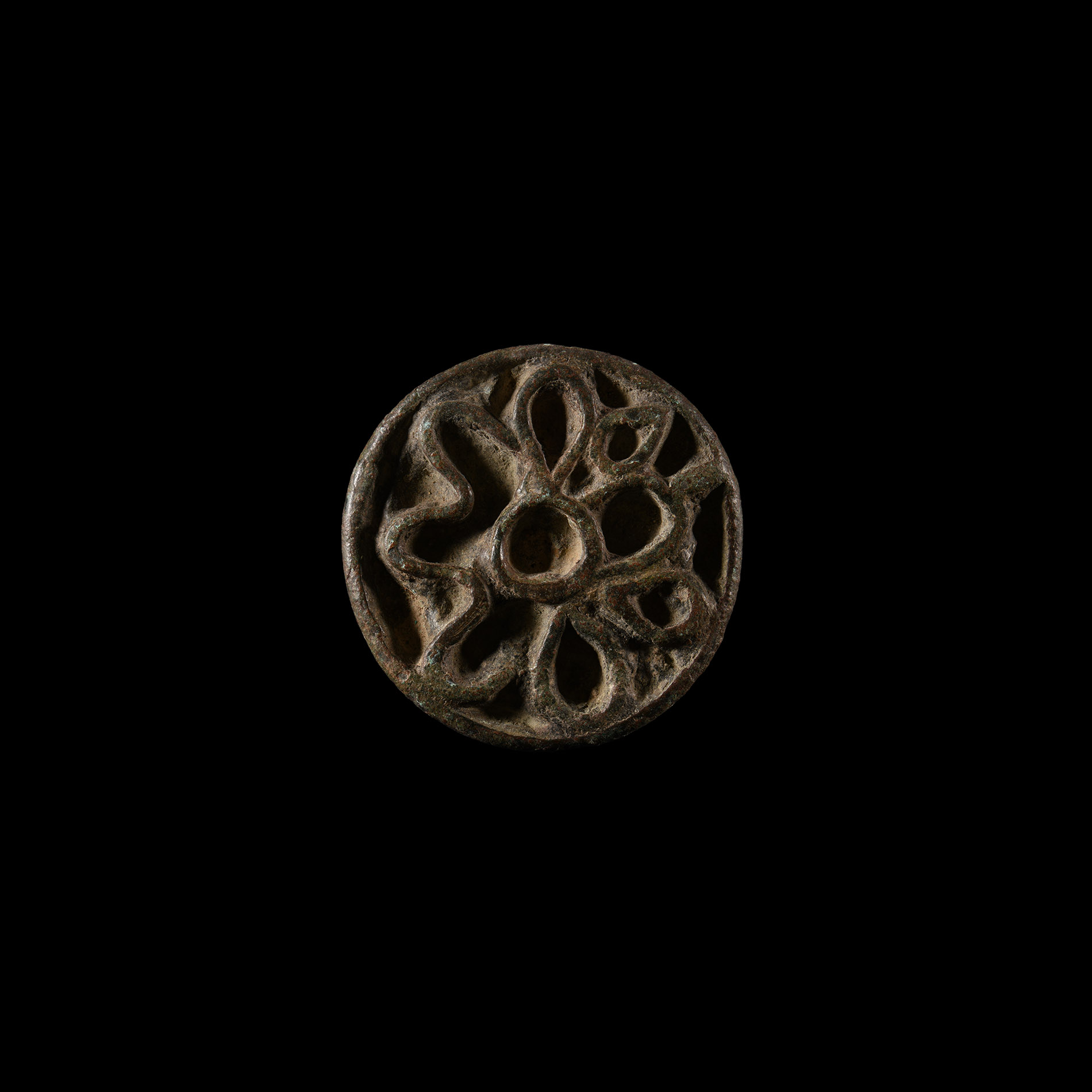 Central Asian Bronze Round Seal Matrix