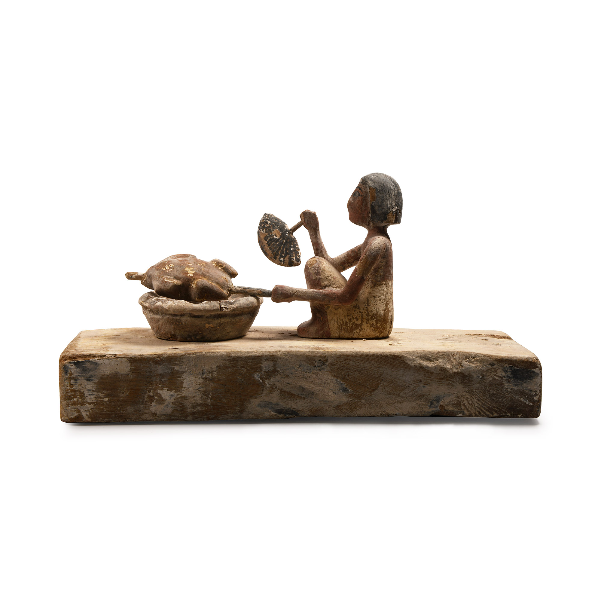 Egyptian Wooden Fowl-Roasting Scene