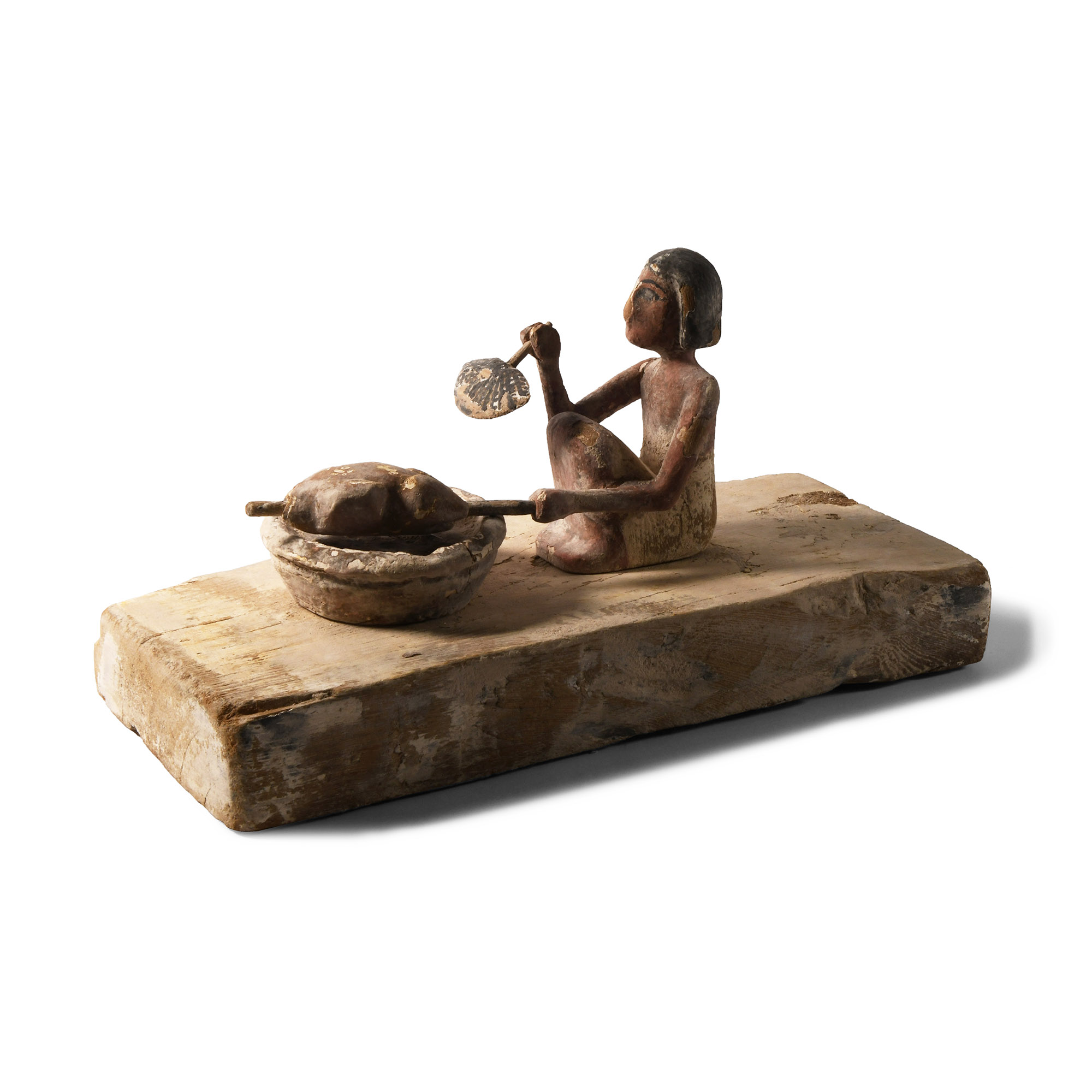 Egyptian Wooden Fowl-Roasting Scene