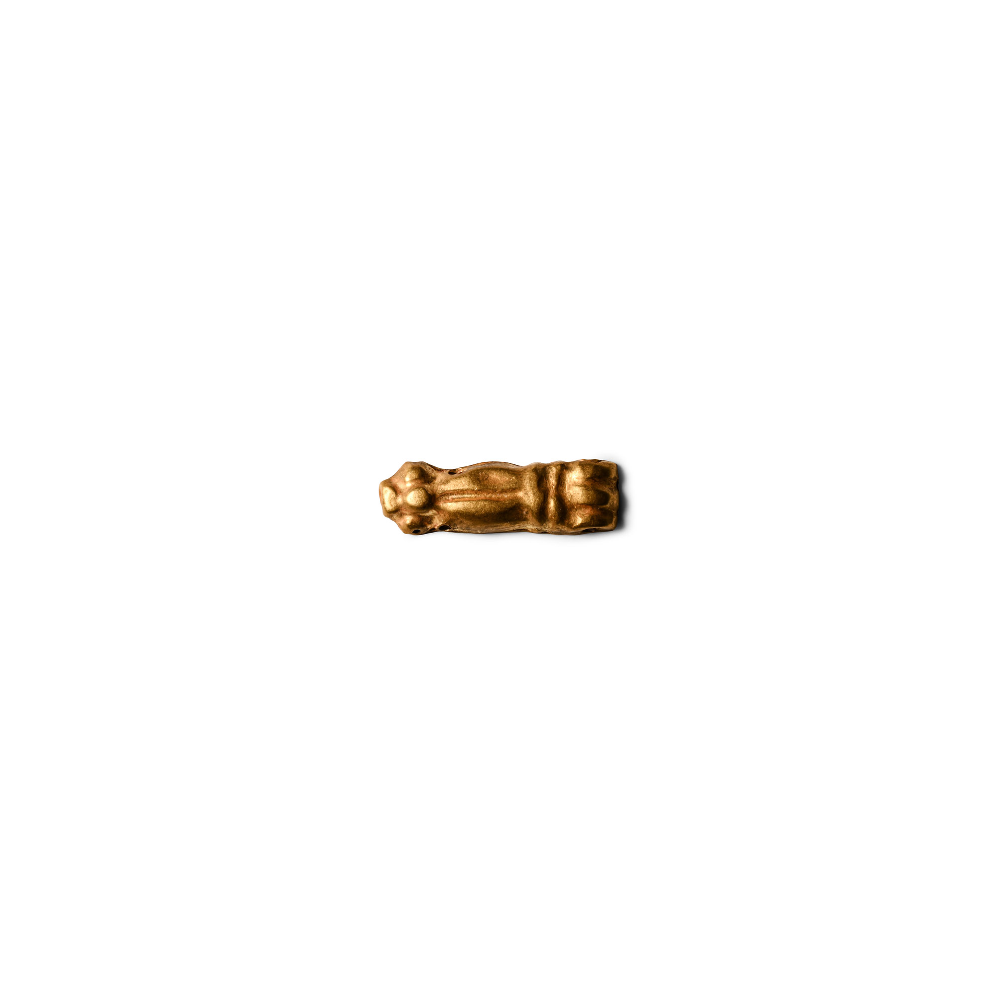 Viking Age Gold Repousse Animal Bead