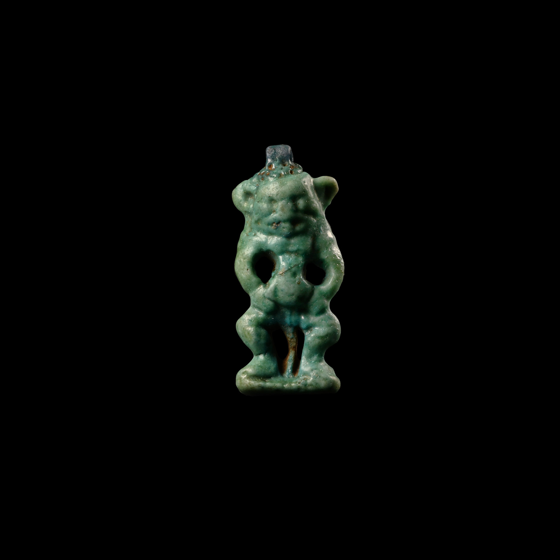 Egyptian Faience Bes Amulet