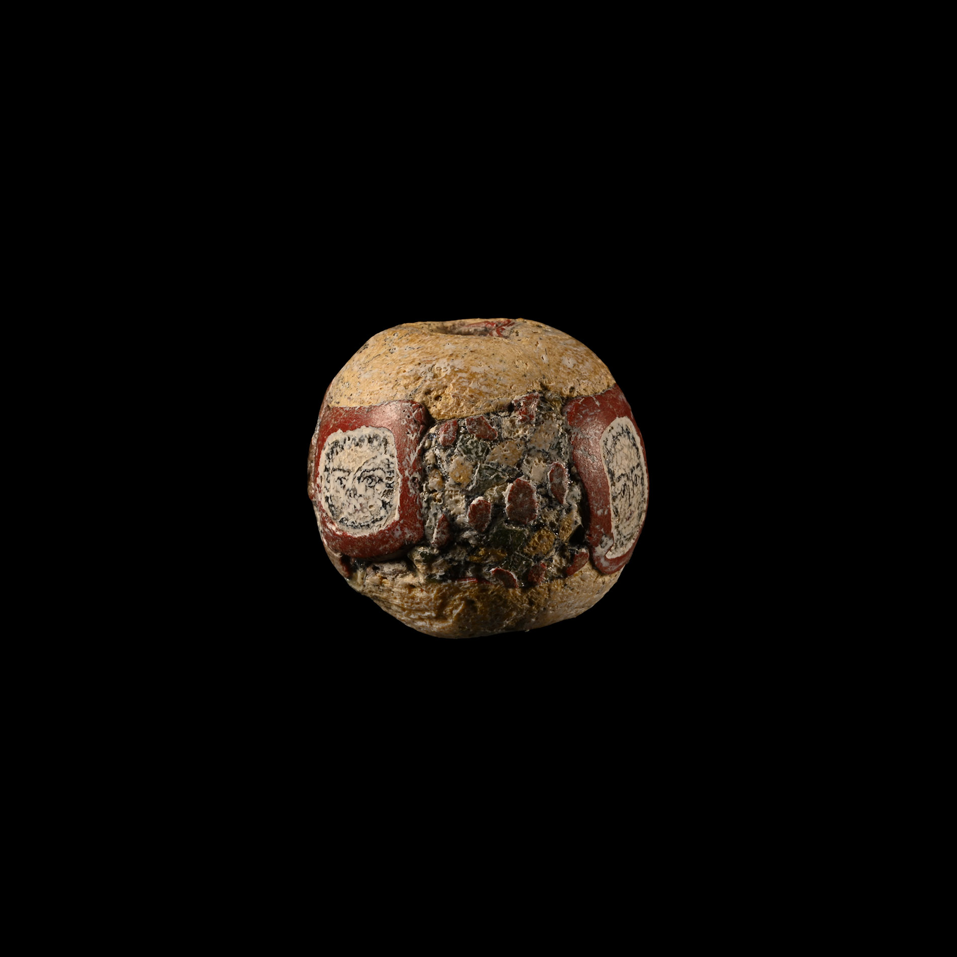 Romano-Egyptian Glass Millefiori Face Bead
