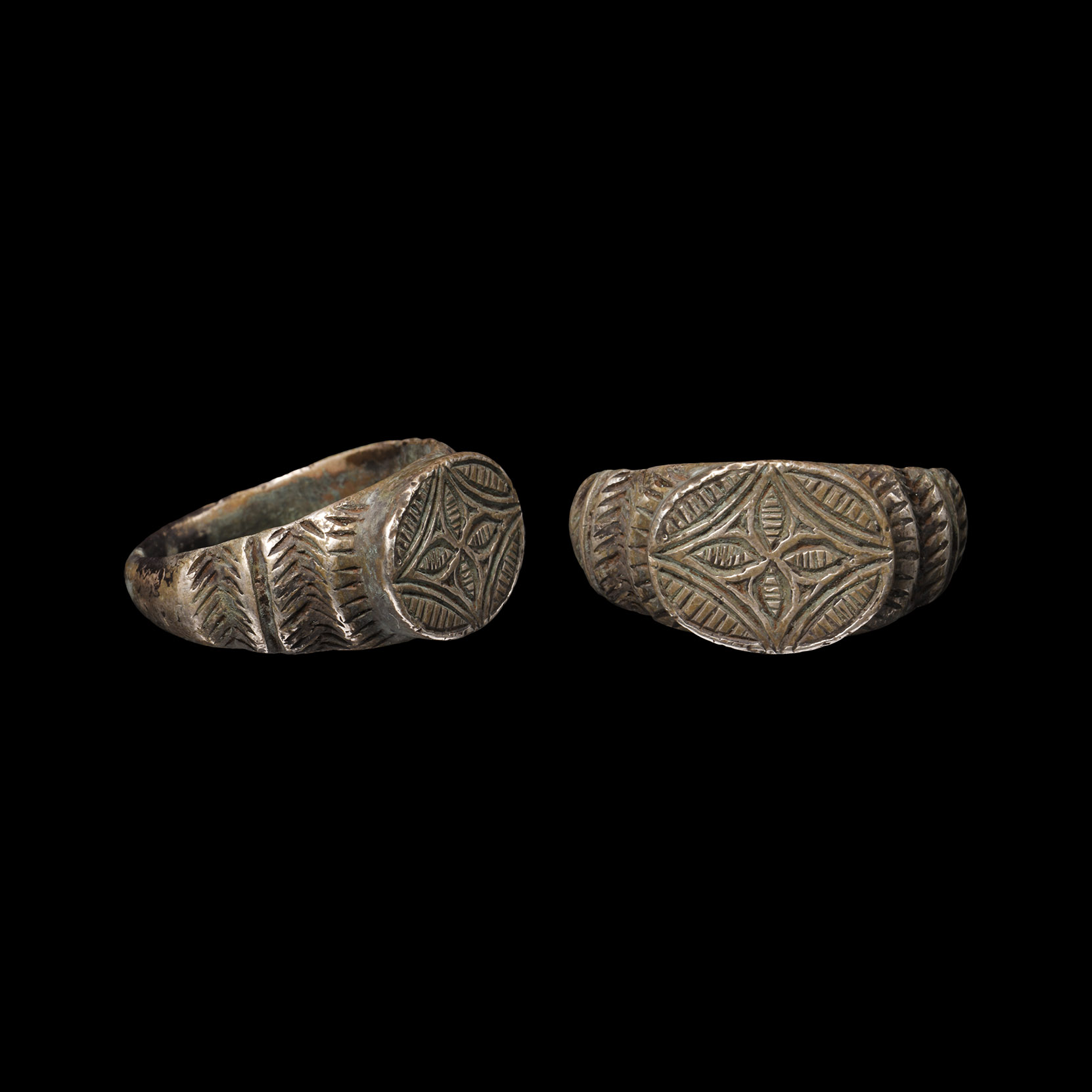 Medieval Silver Ring with Cross