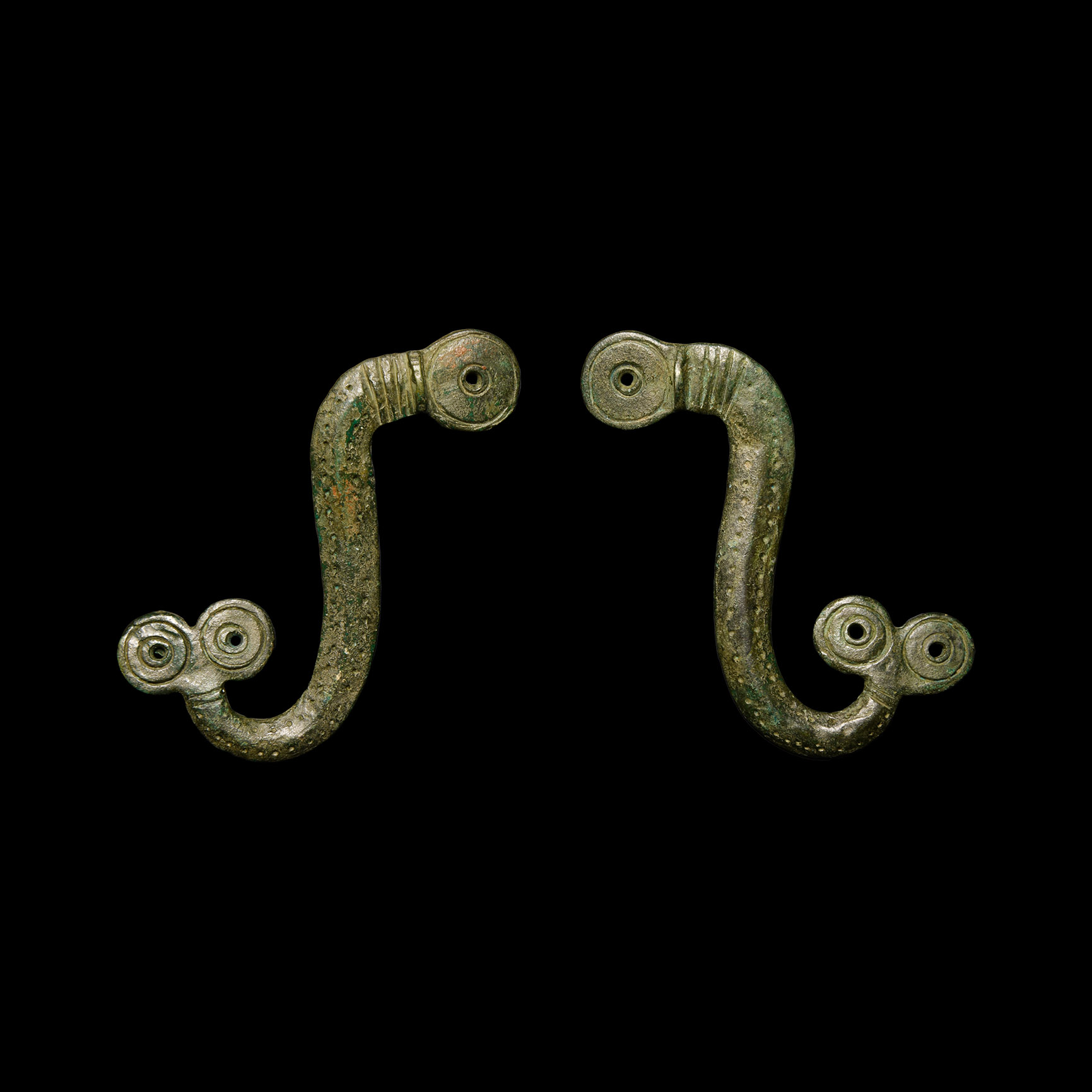 Roman Bronze Armour Double Fastening Hooks
