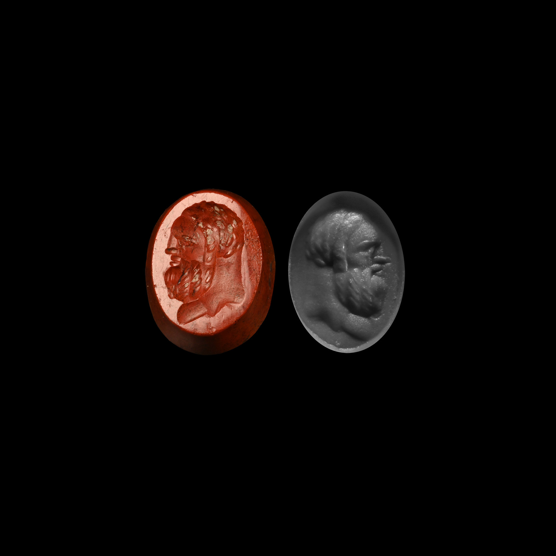 Roman Hercules Jasper Intaglio Gemstone