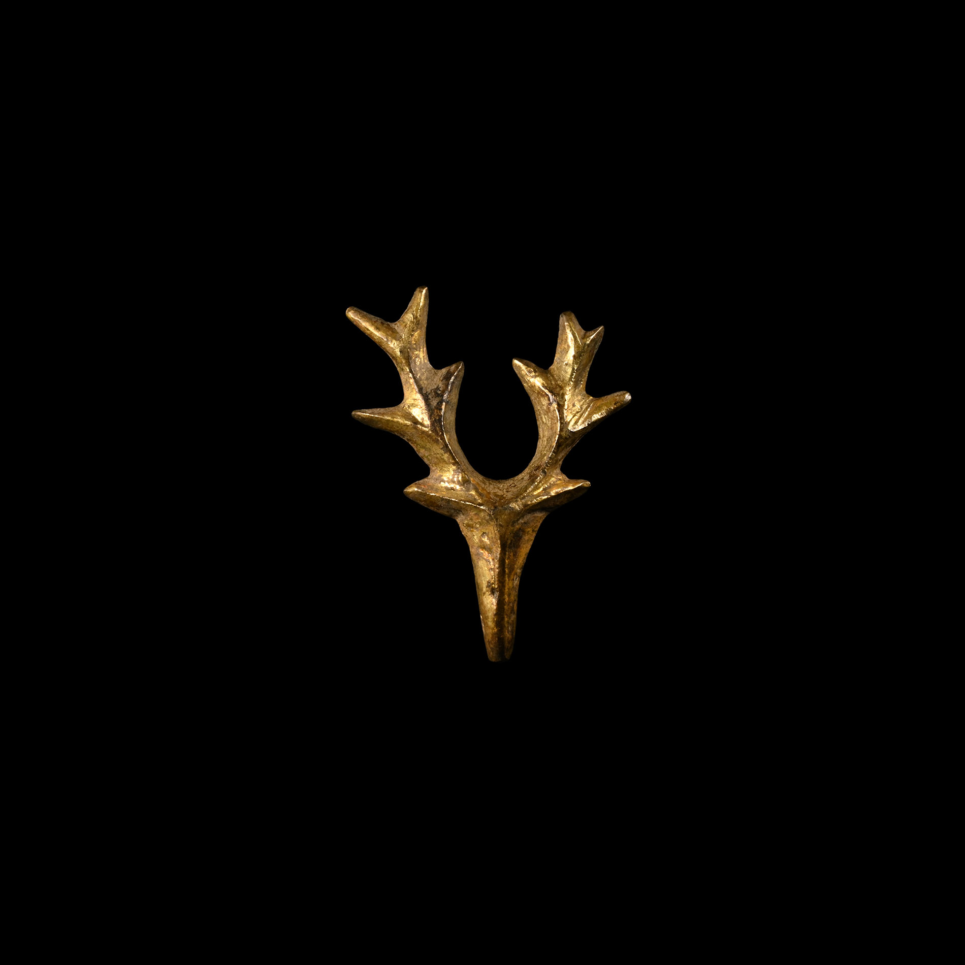 Medieval Silver-Gilt Stag Head Mount