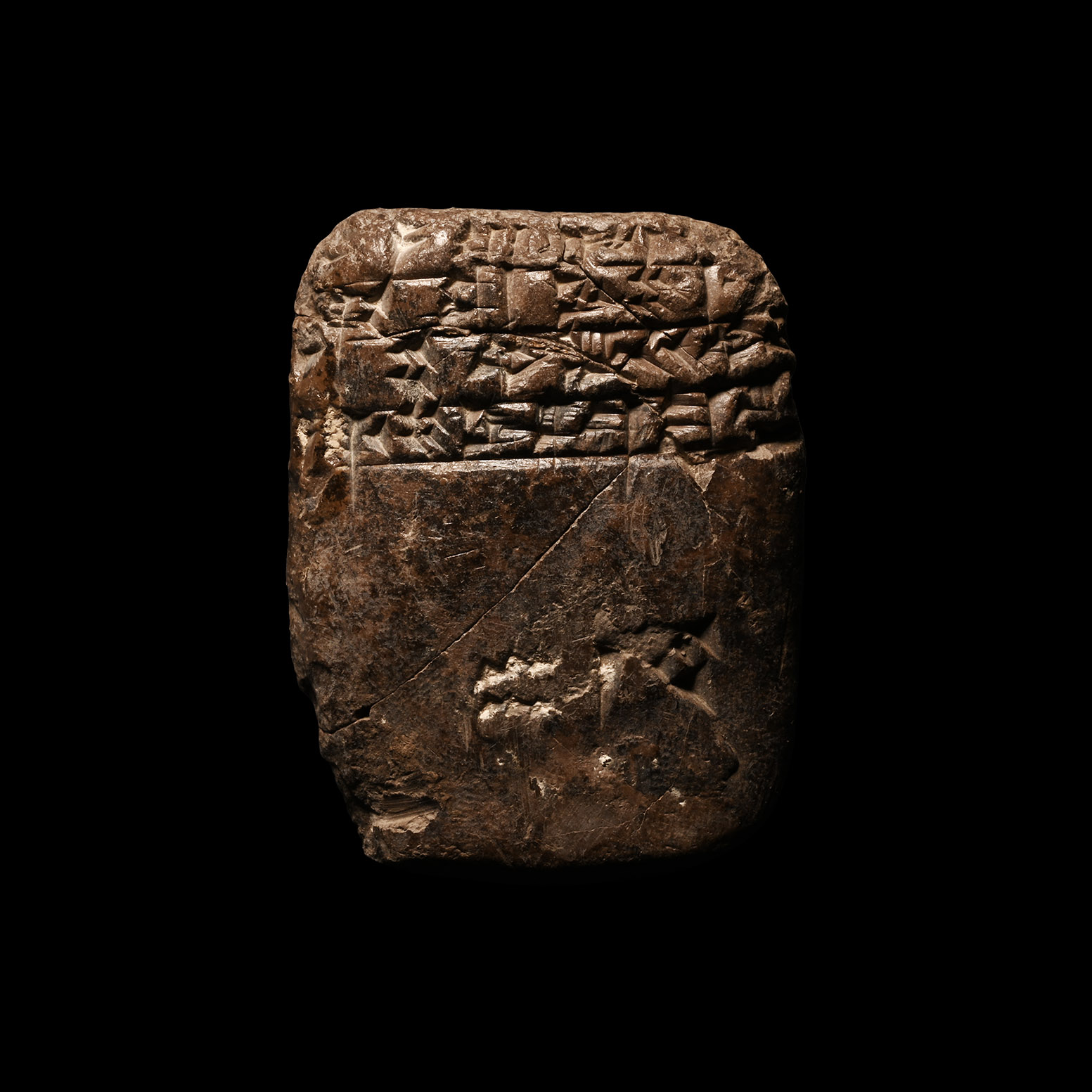 Old Babylonian Administrative Text Clay Cuneiform Tablet for the Distribution of Barley Rations