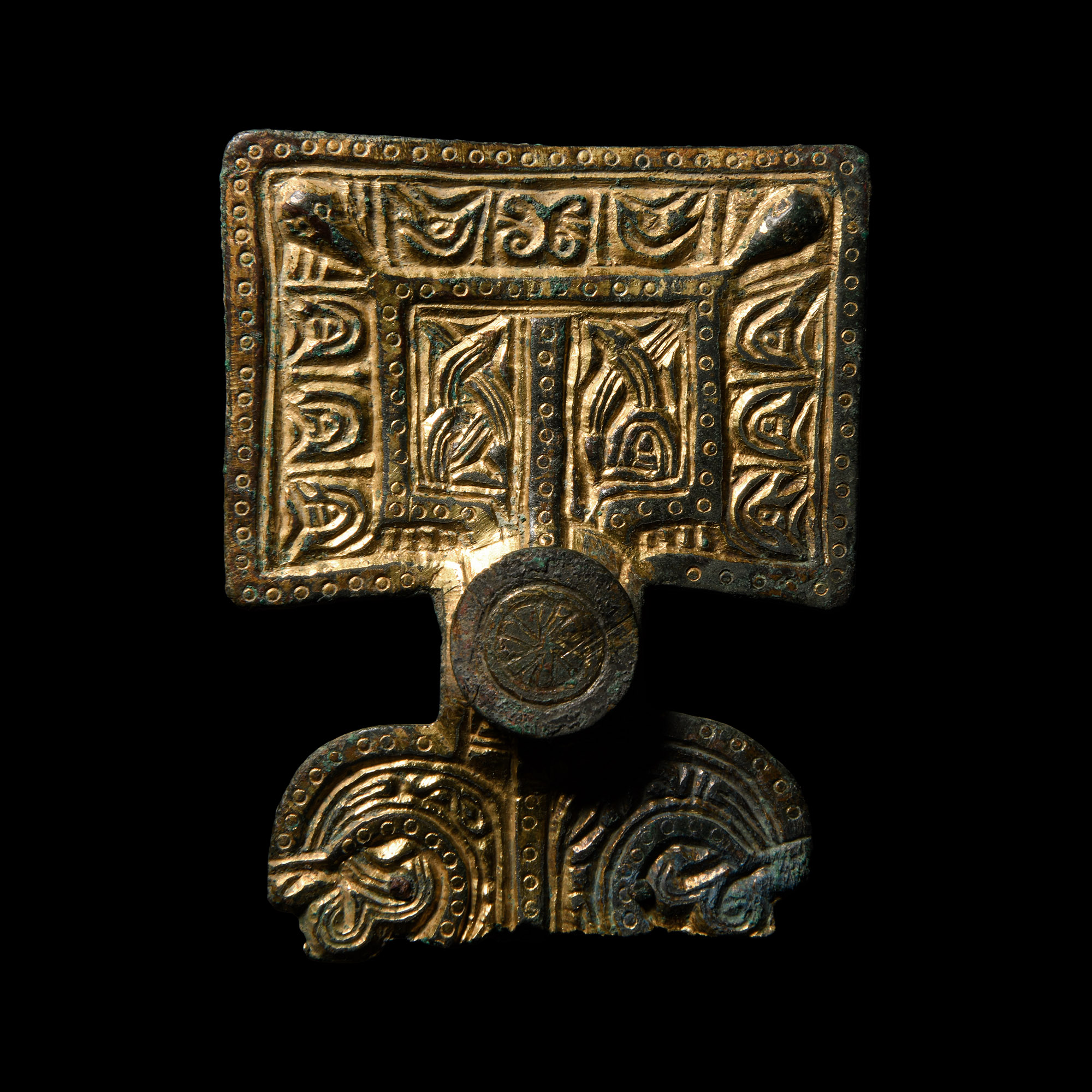 Anglo-Saxon Gilt Bronze Great Square-Headed Brooch