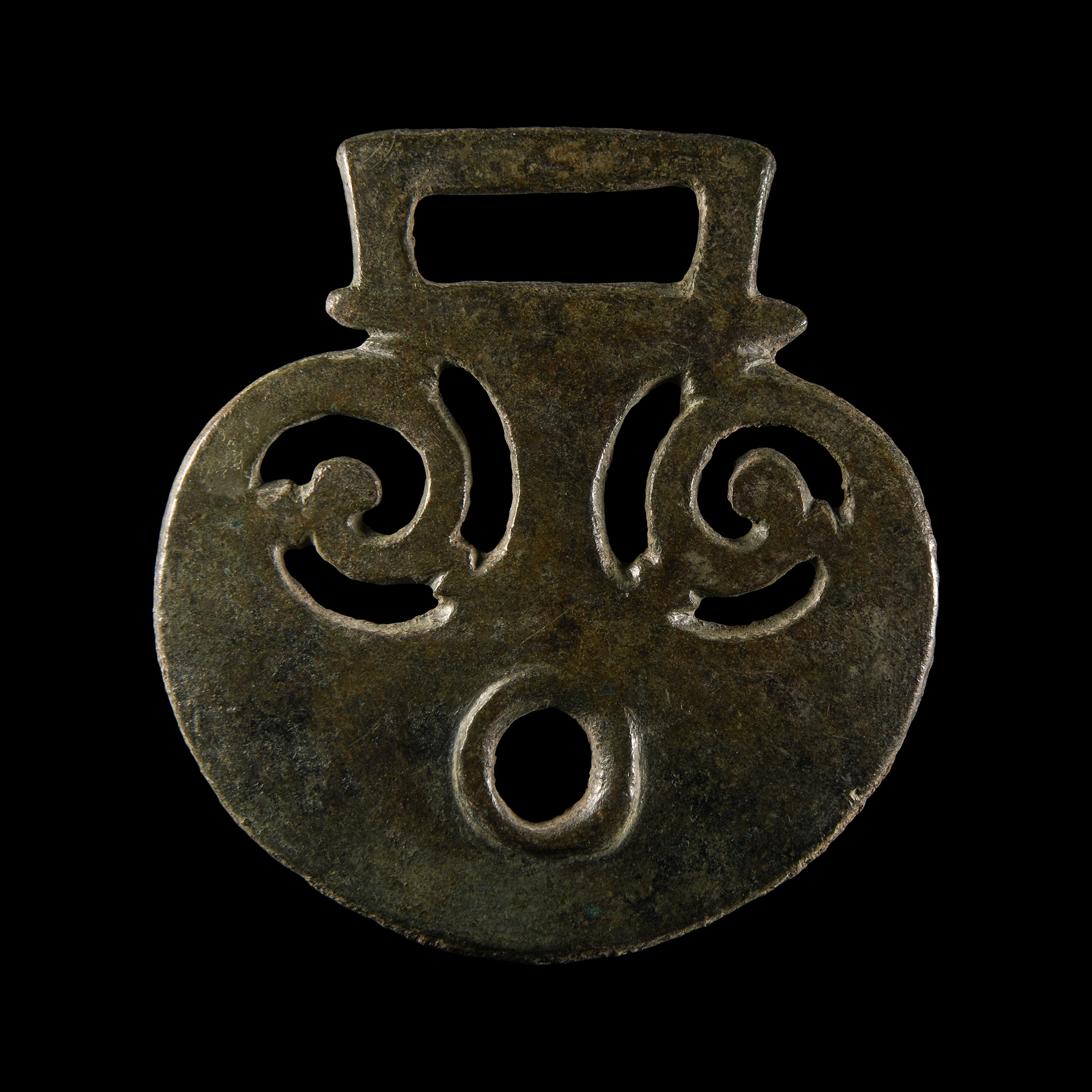 Roman Bronze Military Equestrian Pelta Fitting