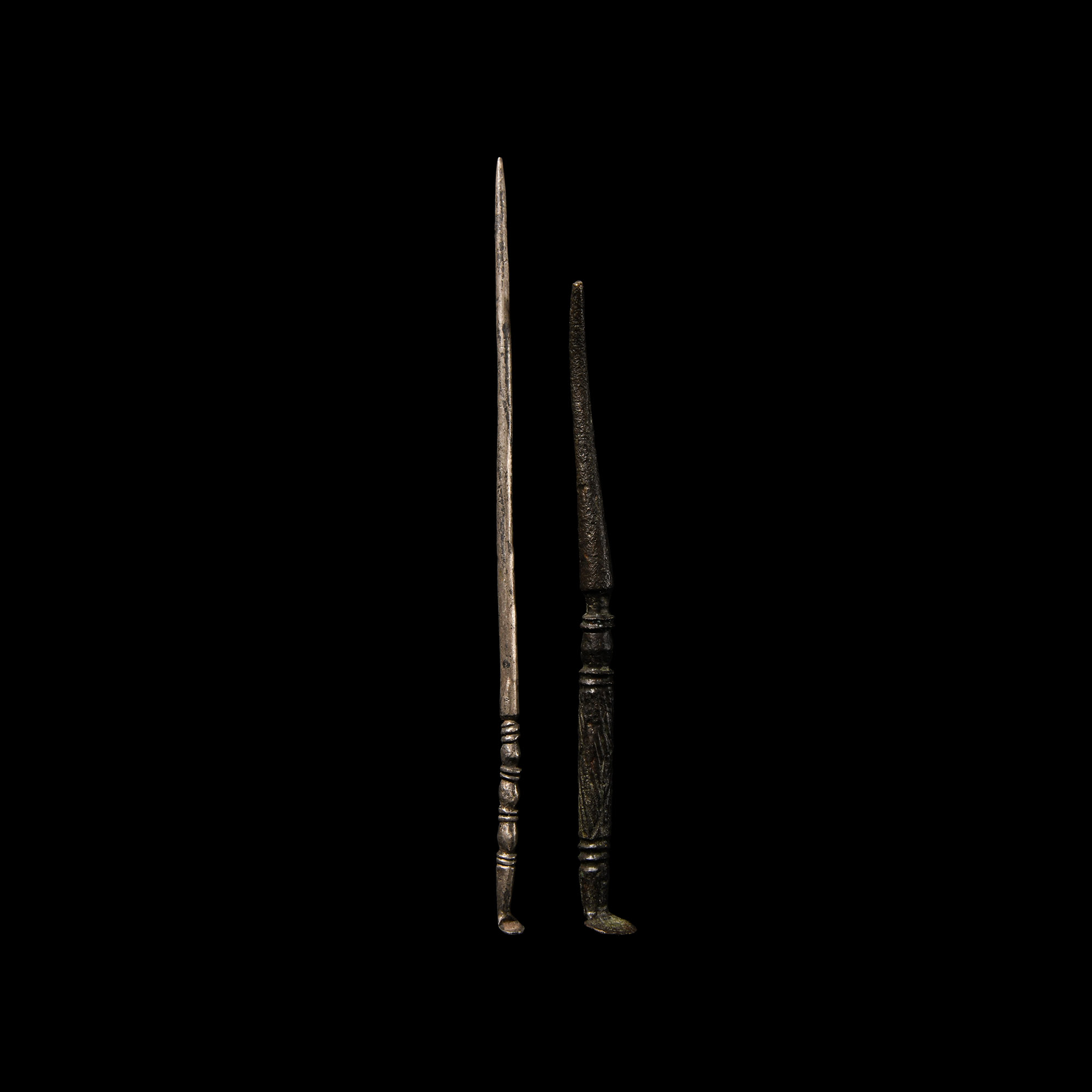 Roman Bronze and Silver Stylus Group